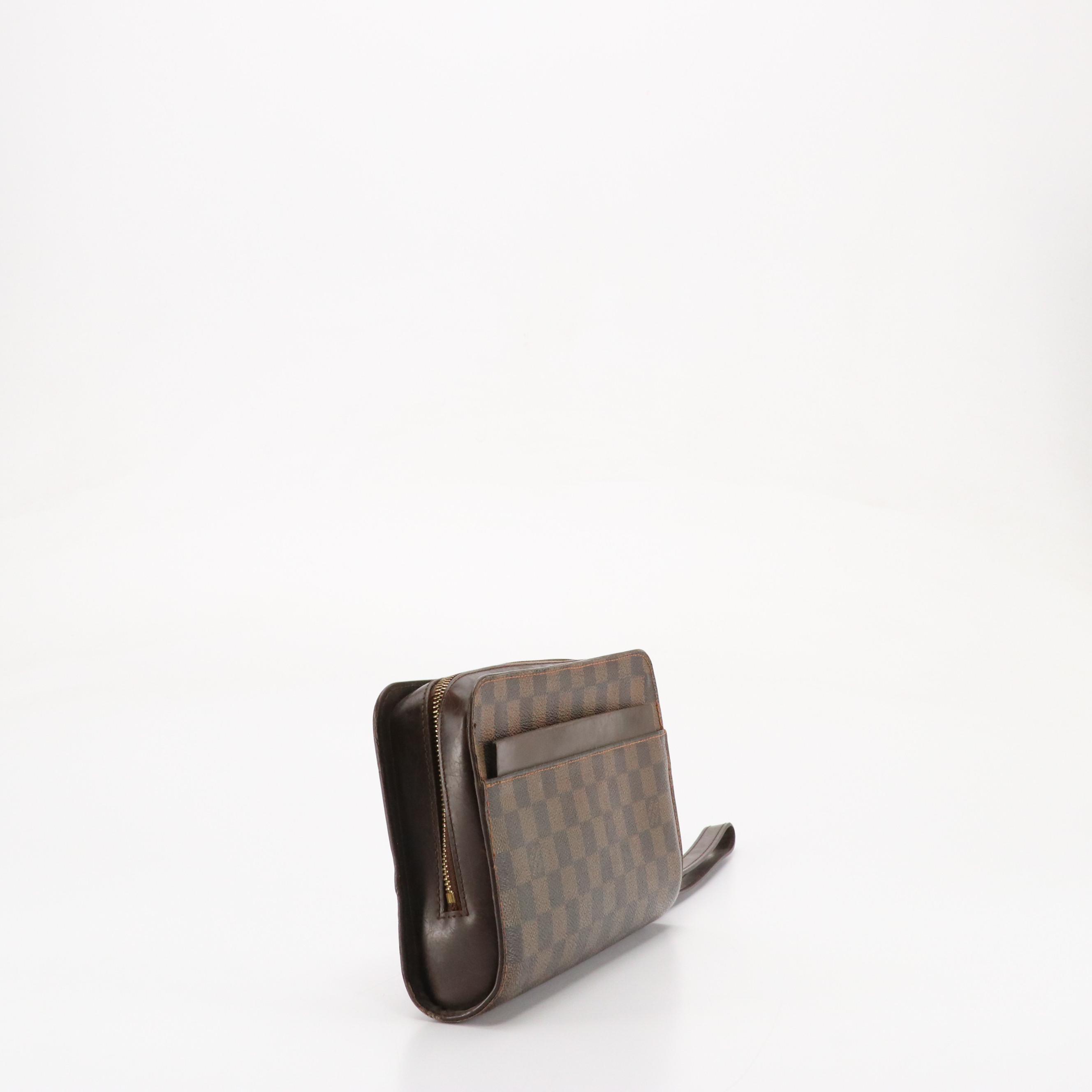 Louis Vuitton Saint Louis Pochette Clutch/Wristlet in Damier Ebene Canvas