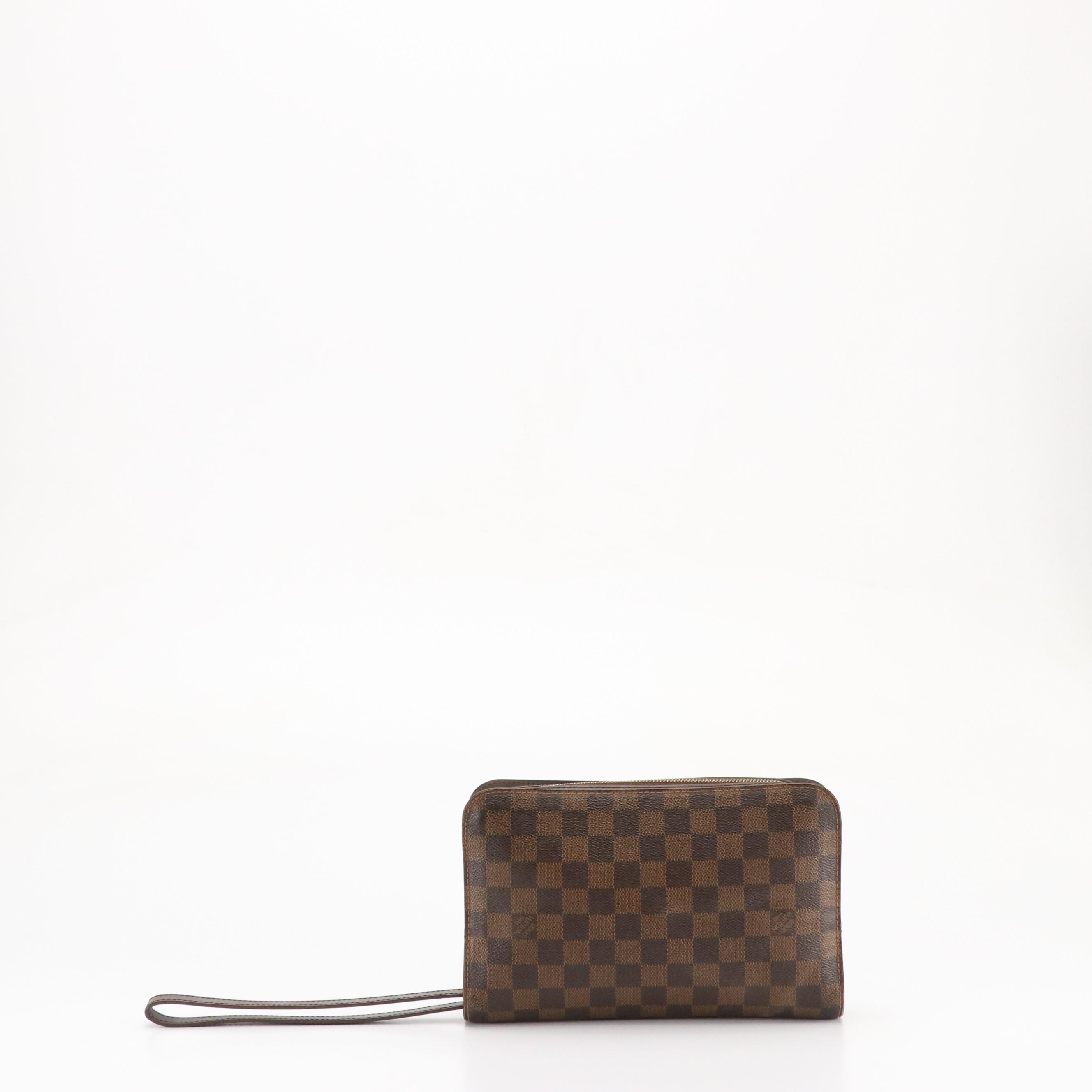 Louis Vuitton Saint Louis Pochette Clutch/Wristlet in Damier Ebene Canvas