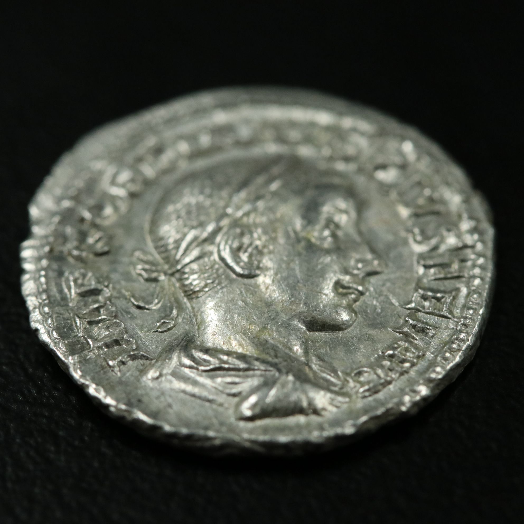 Ancient Roman Imperial AR Denarius Coin of Gordian III, ca. 240 A.D.