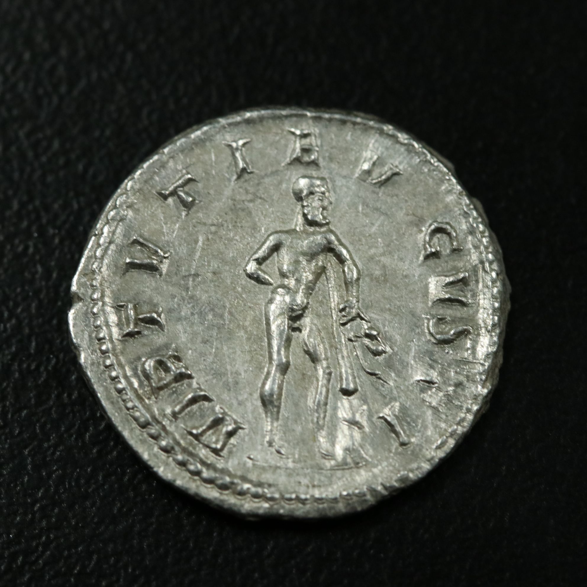 Ancient Roman Imperial AR Denarius Coin of Gordian III, ca. 240 A.D.