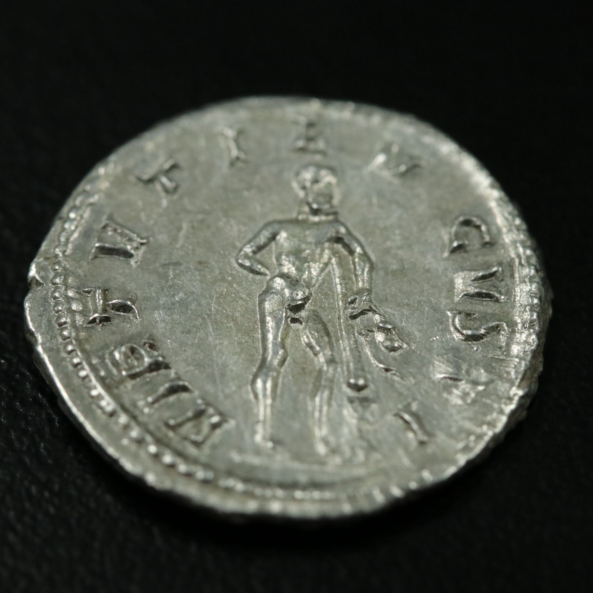 Ancient Roman Imperial AR Denarius Coin of Gordian III, ca. 240 A.D.