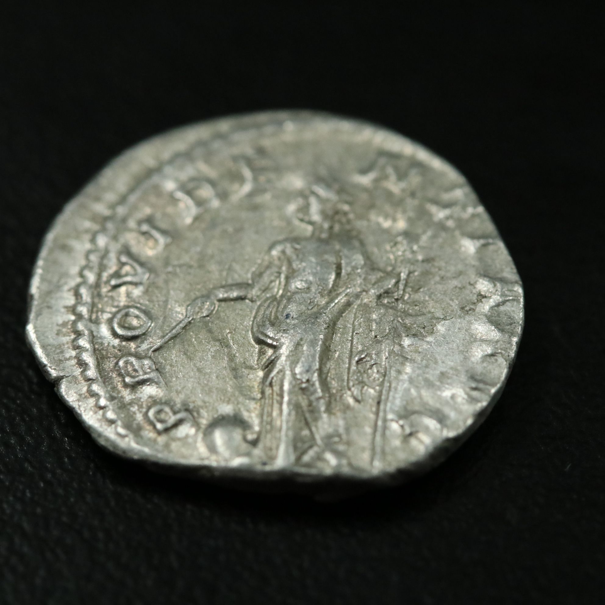 Ancient Roman Imperial AR Denarius Coin of Severus Alexander, ca. 233 A.D.