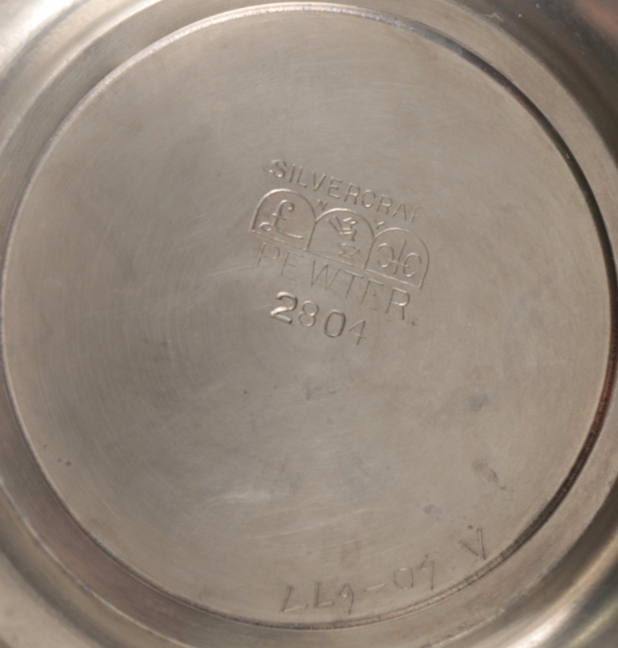 Art Deco Style Coffee Pots with Other Pewter and Table Accessories