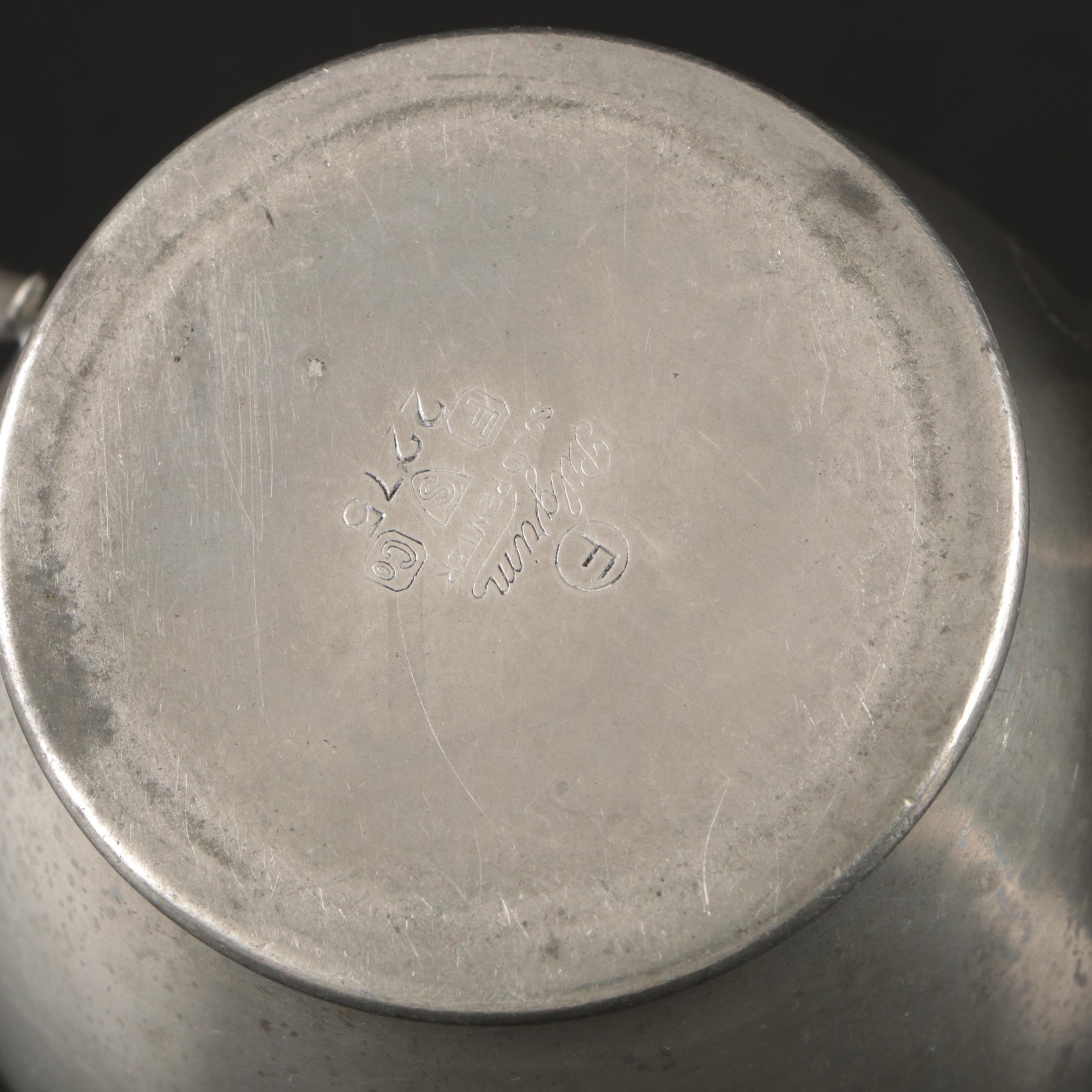 Art Deco Style Coffee Pots with Other Pewter and Table Accessories