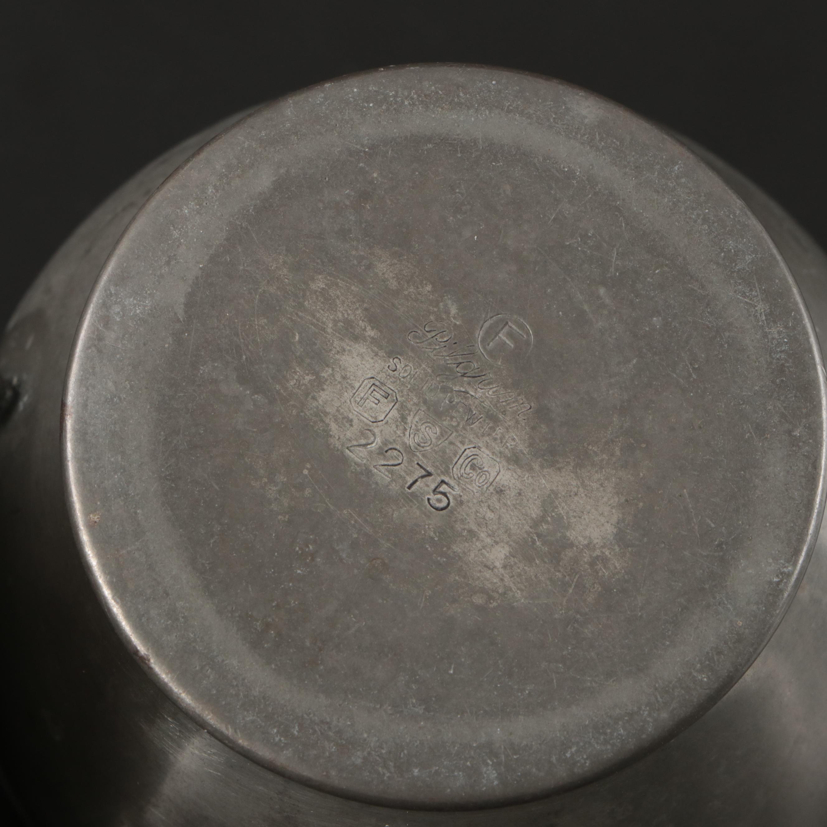 Art Deco Style Coffee Pots with Other Pewter and Table Accessories