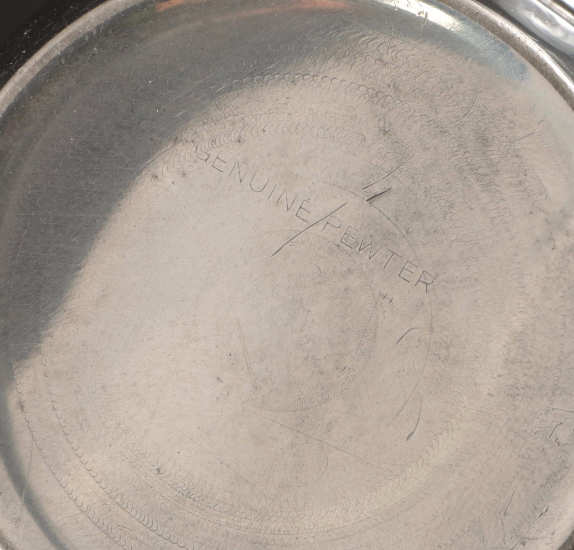 Art Deco Style Coffee Pots with Other Pewter and Table Accessories