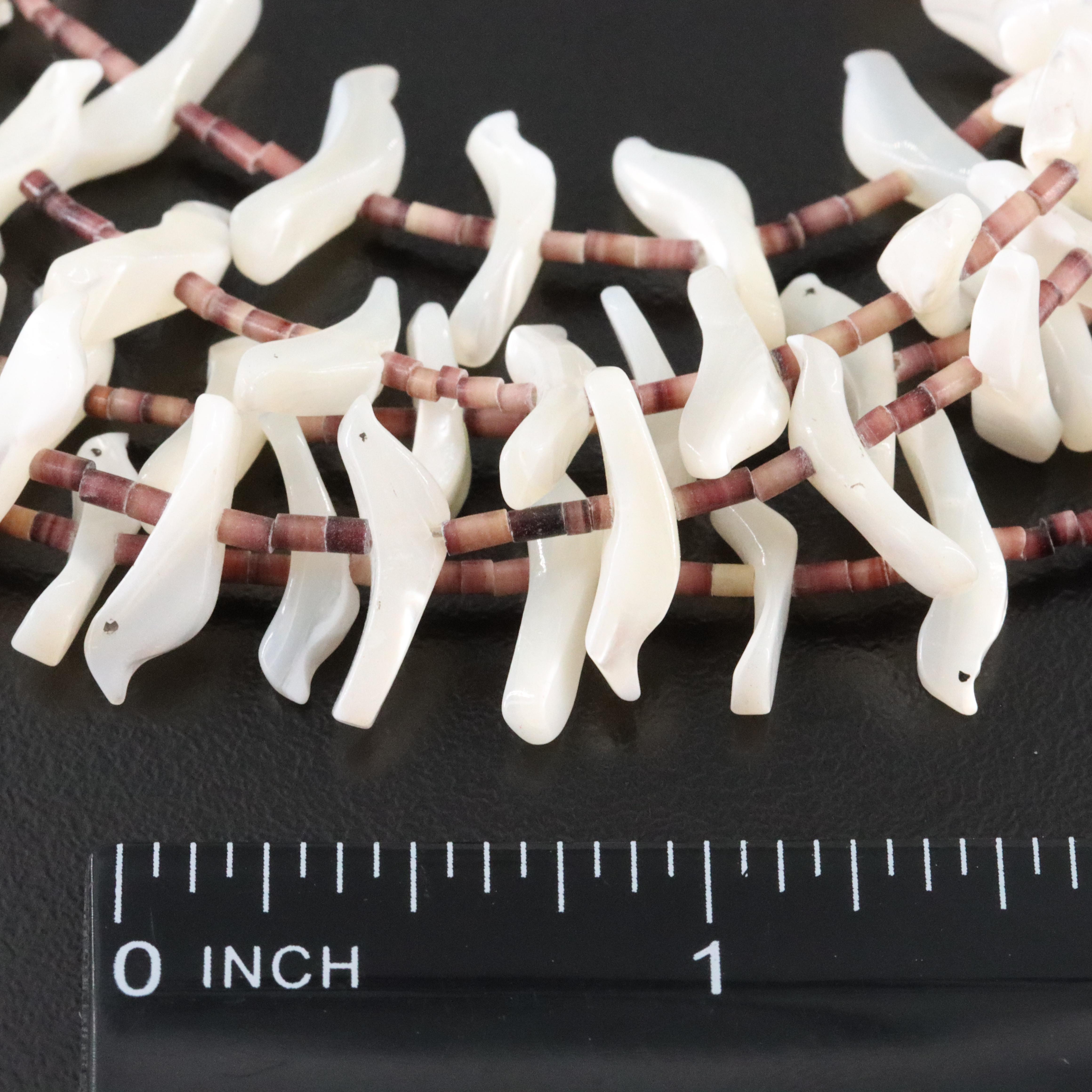 Southwestern Mother-of-Pearl and Shell Fetish Necklace