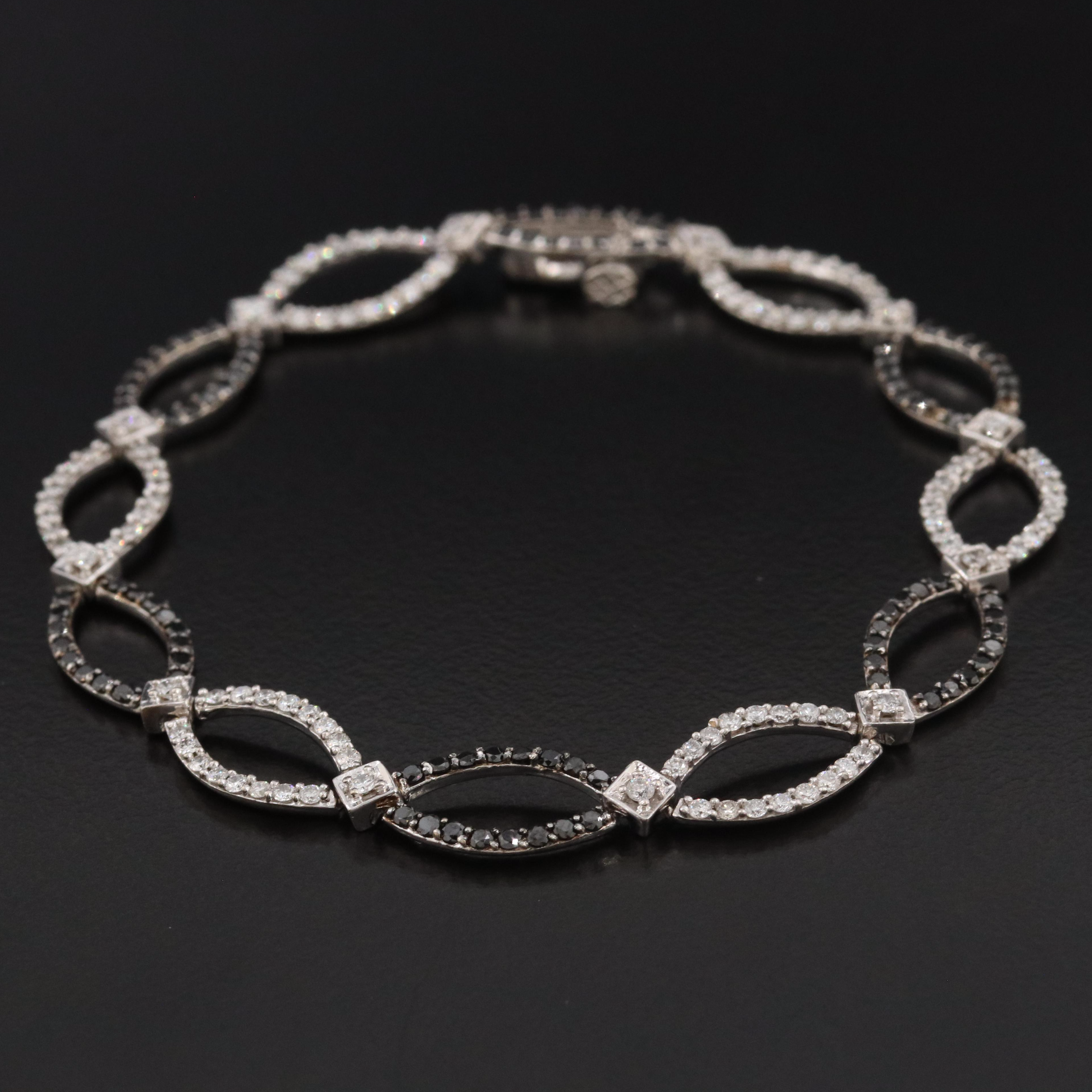 EFFY 14K 2.08 CTW Diamond Bracelet Featuring Fancy Black
