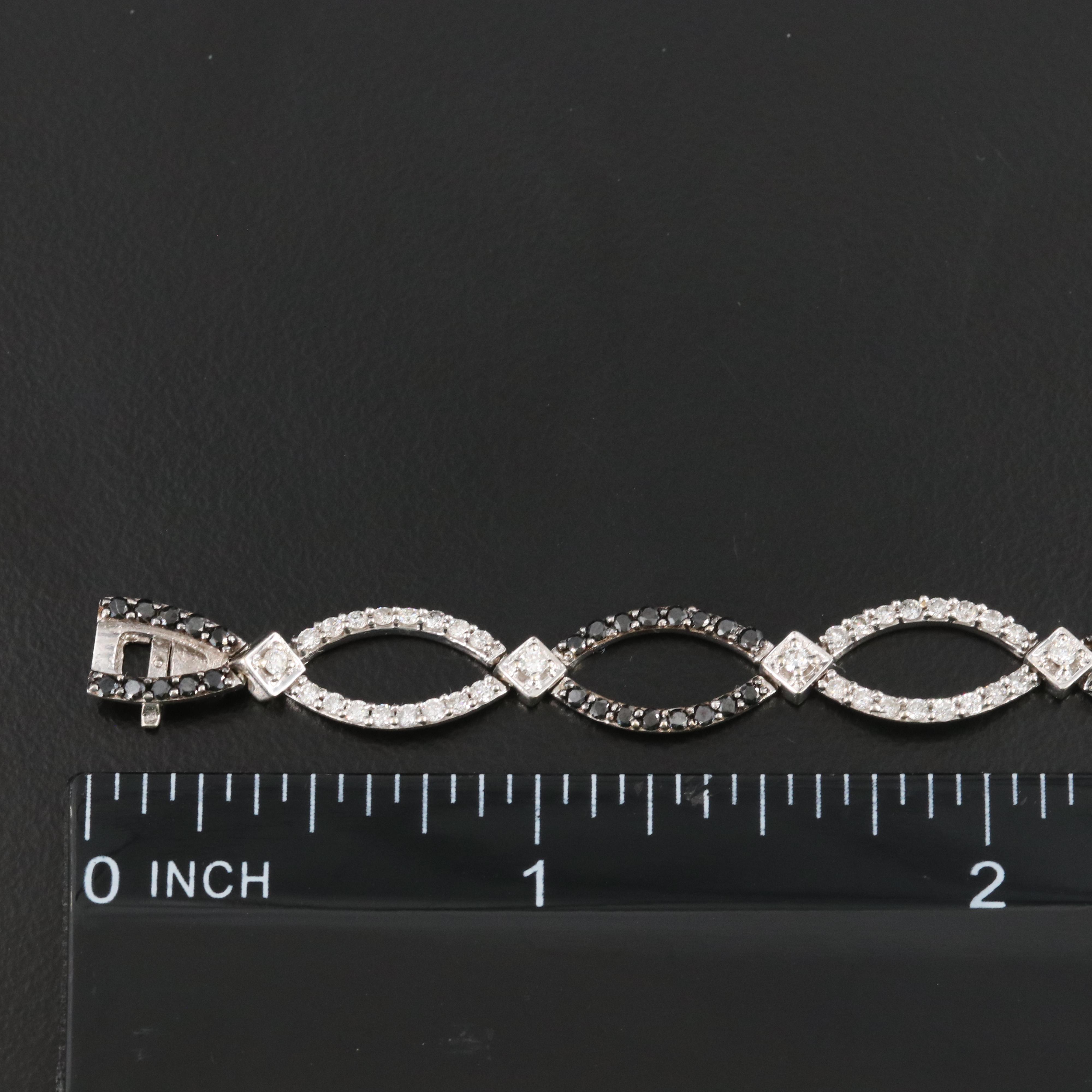 EFFY 14K 2.08 CTW Diamond Bracelet Featuring Fancy Black