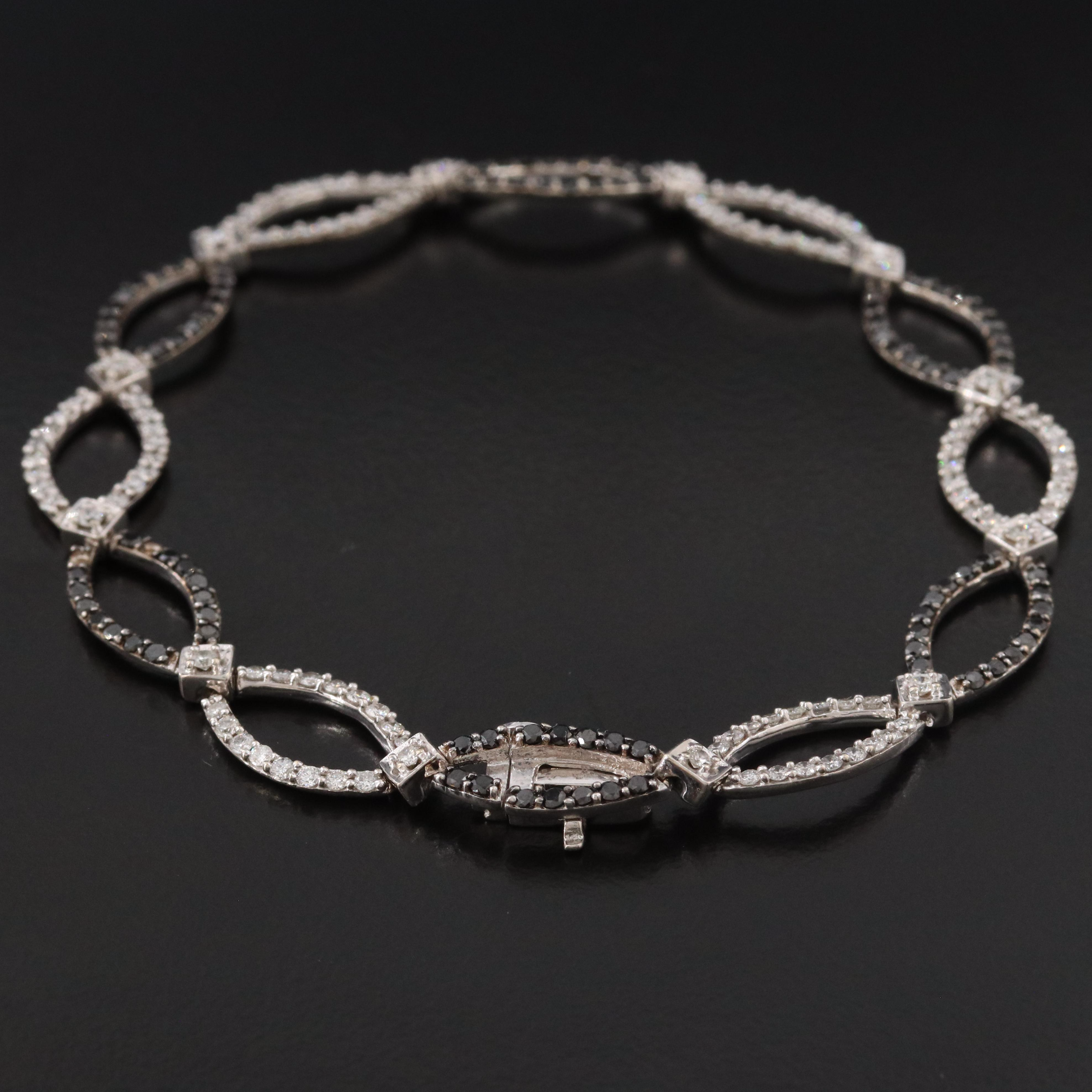 EFFY 14K 2.08 CTW Diamond Bracelet Featuring Fancy Black