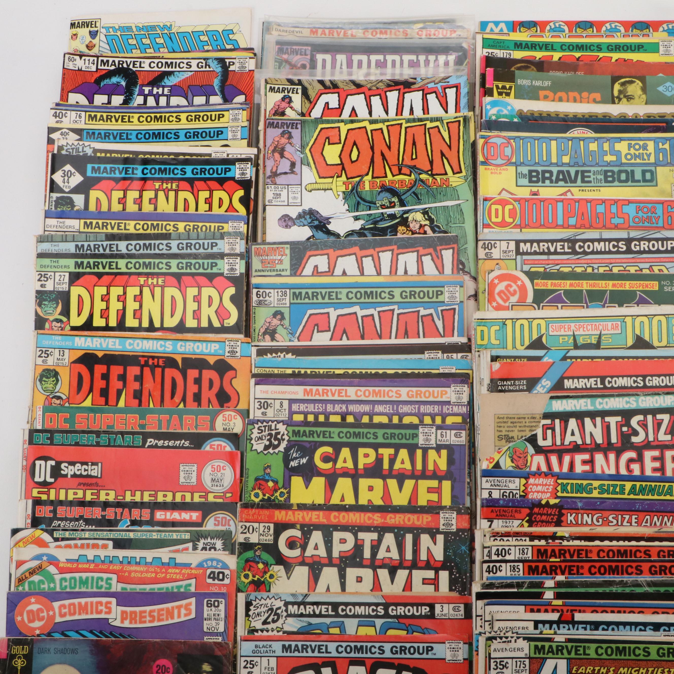 Silver-Bronze Age Comic Books Featuring "Captain America", "Batman", and More