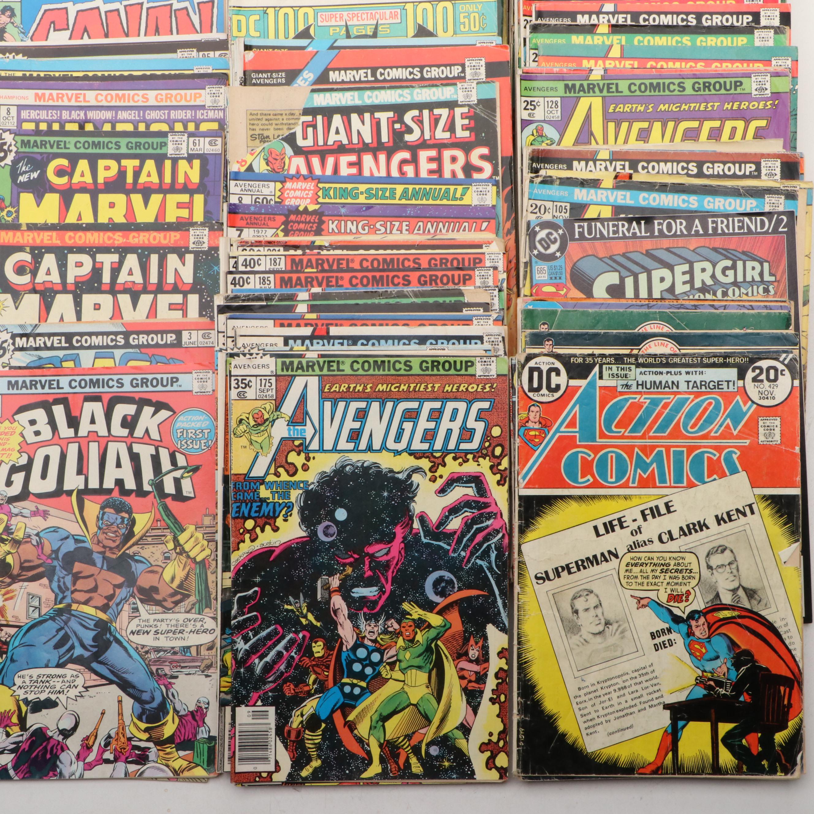 Silver-Bronze Age Comic Books Featuring "Captain America", "Batman", and More