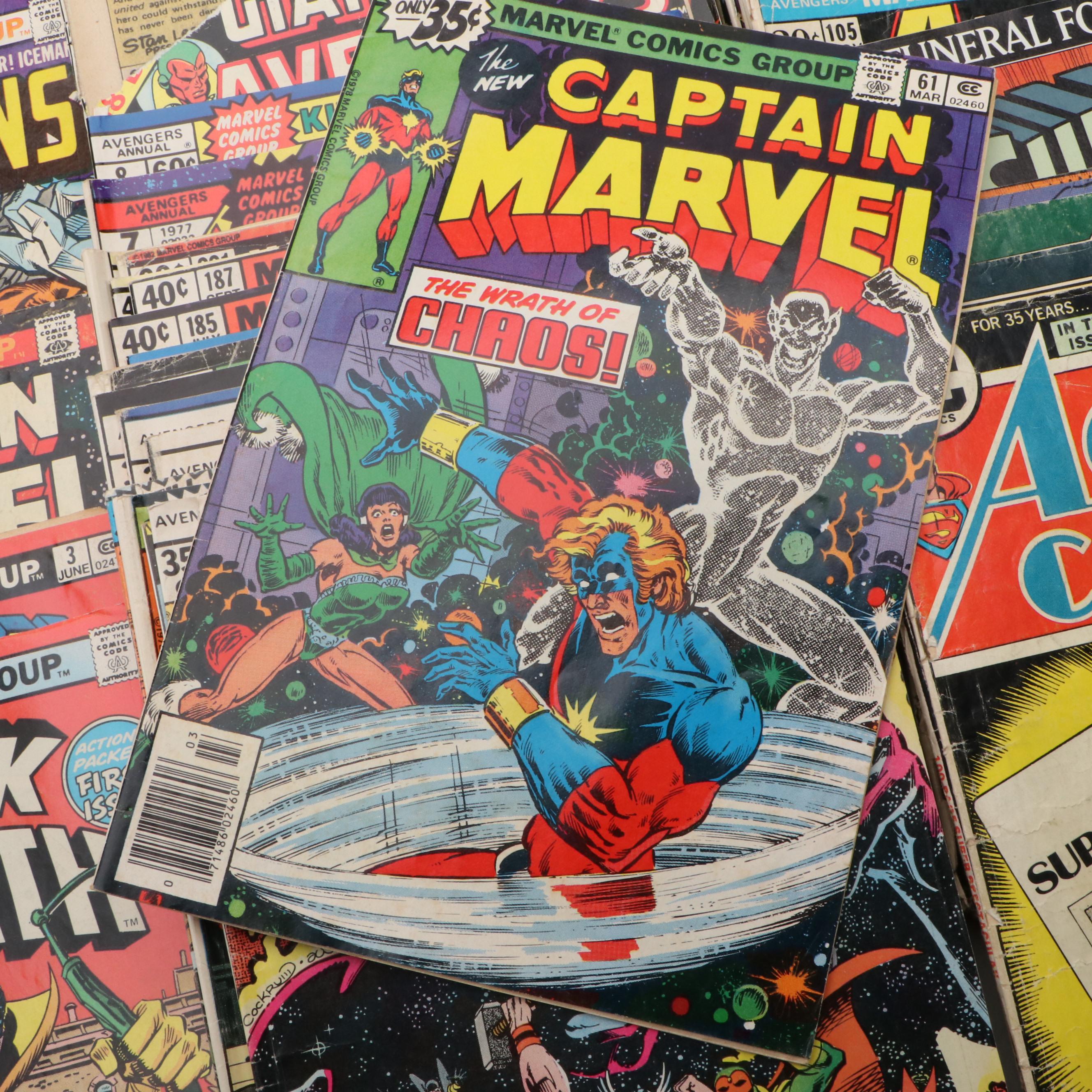 Silver-Bronze Age Comic Books Featuring "Captain America", "Batman", and More