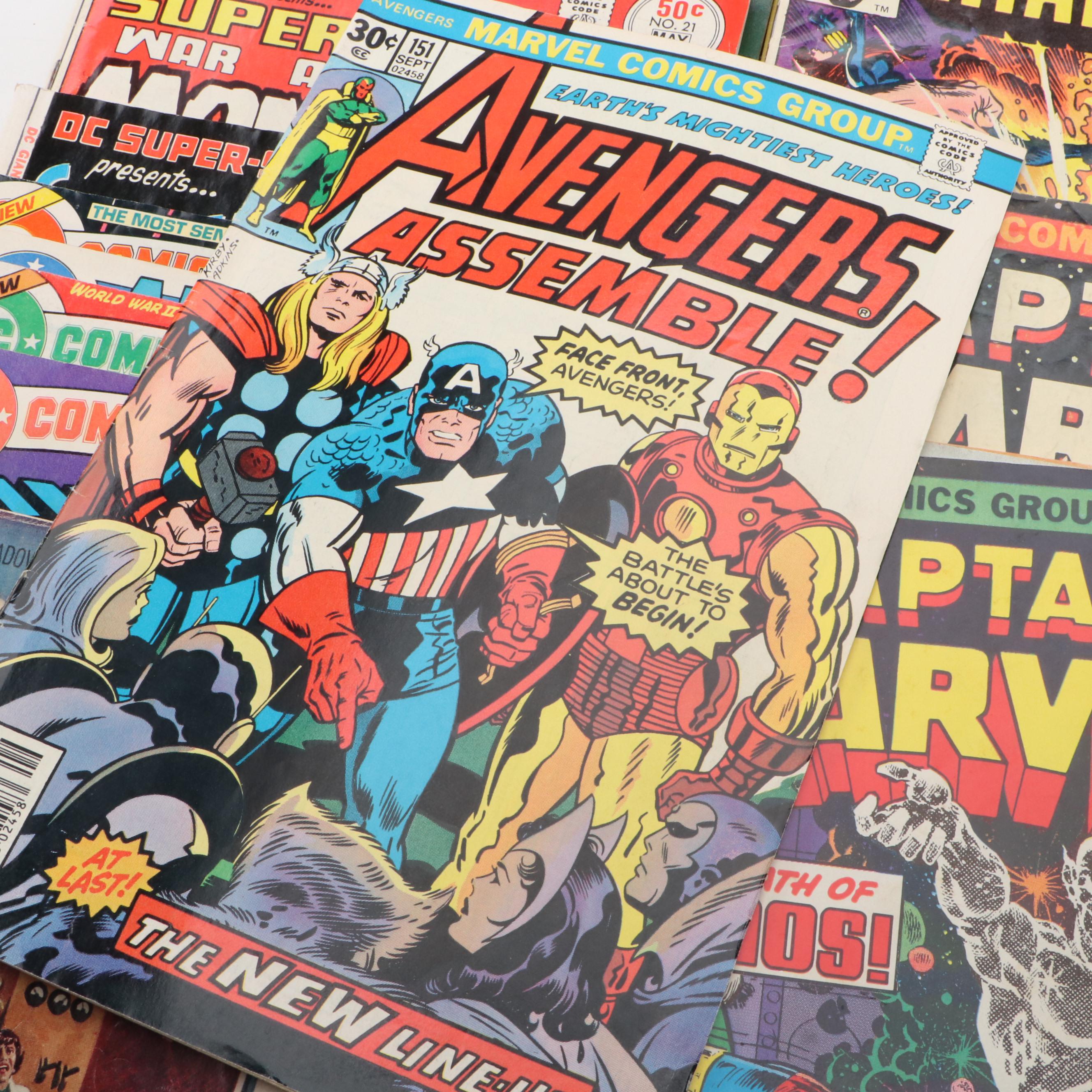 Silver-Bronze Age Comic Books Featuring "Captain America", "Batman", and More