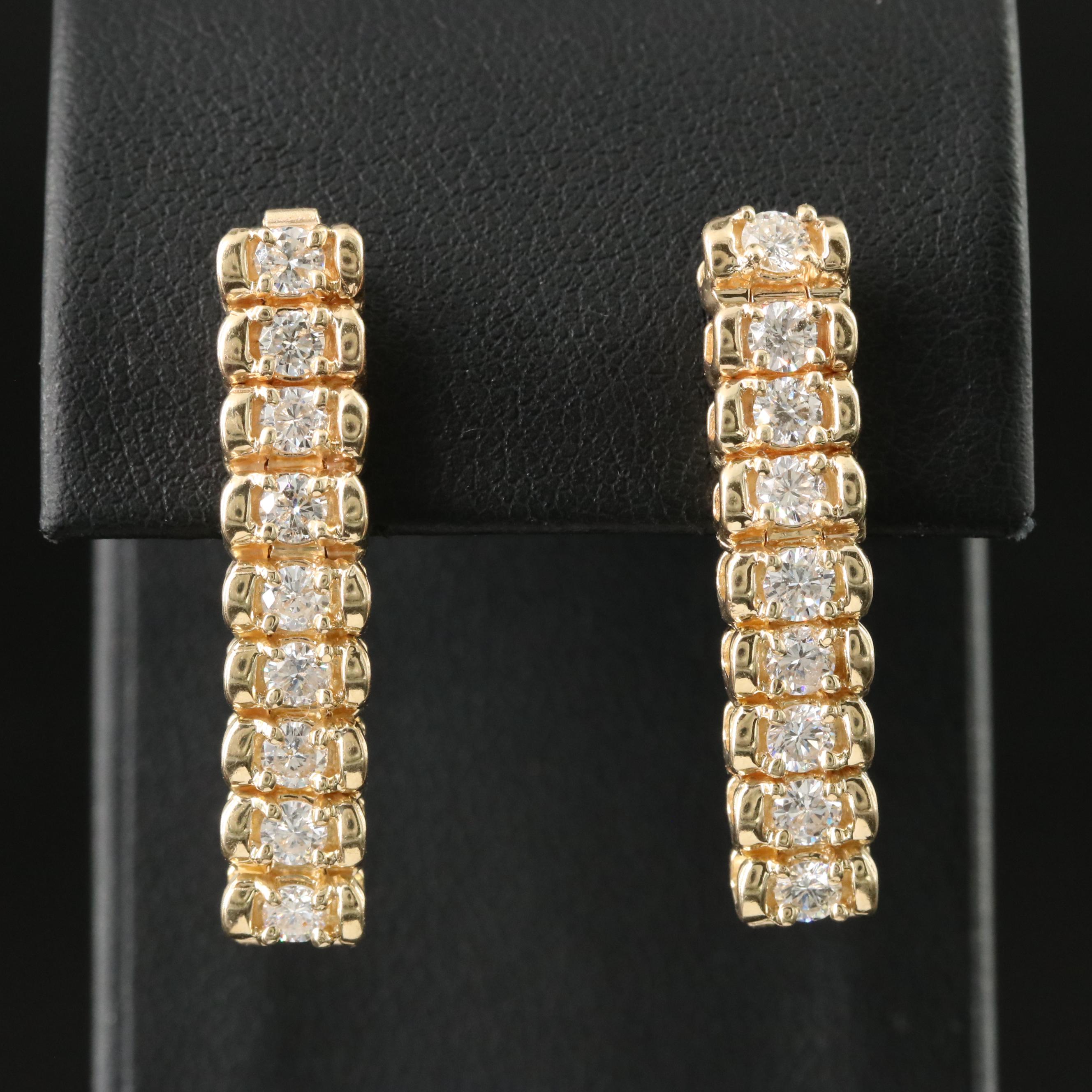 14K 1.26 CTW Diamond Link Earrings