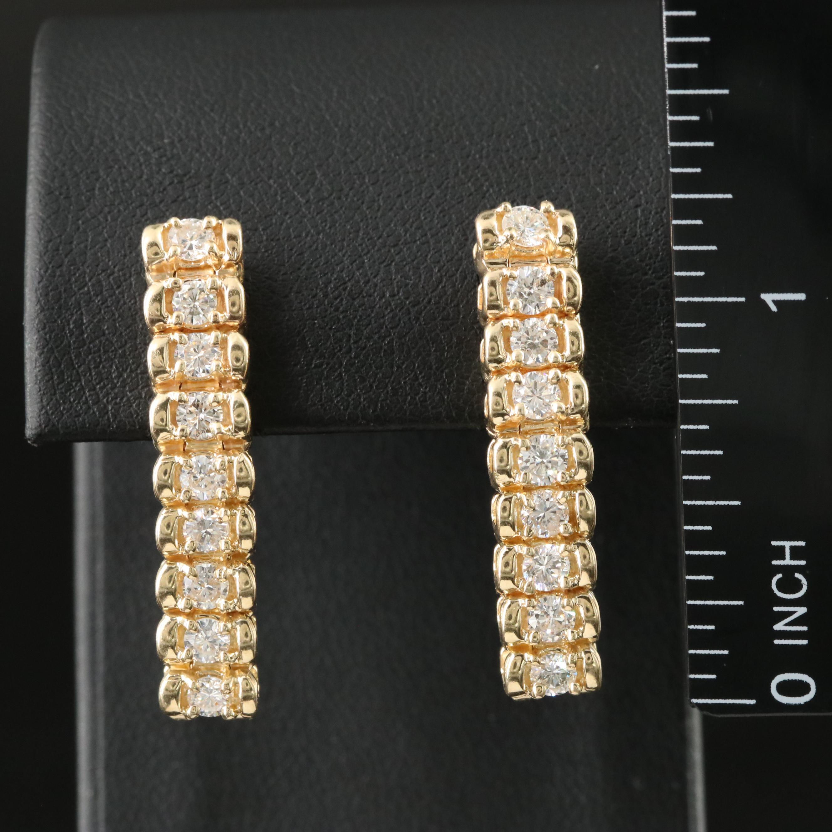 14K 1.26 CTW Diamond Link Earrings