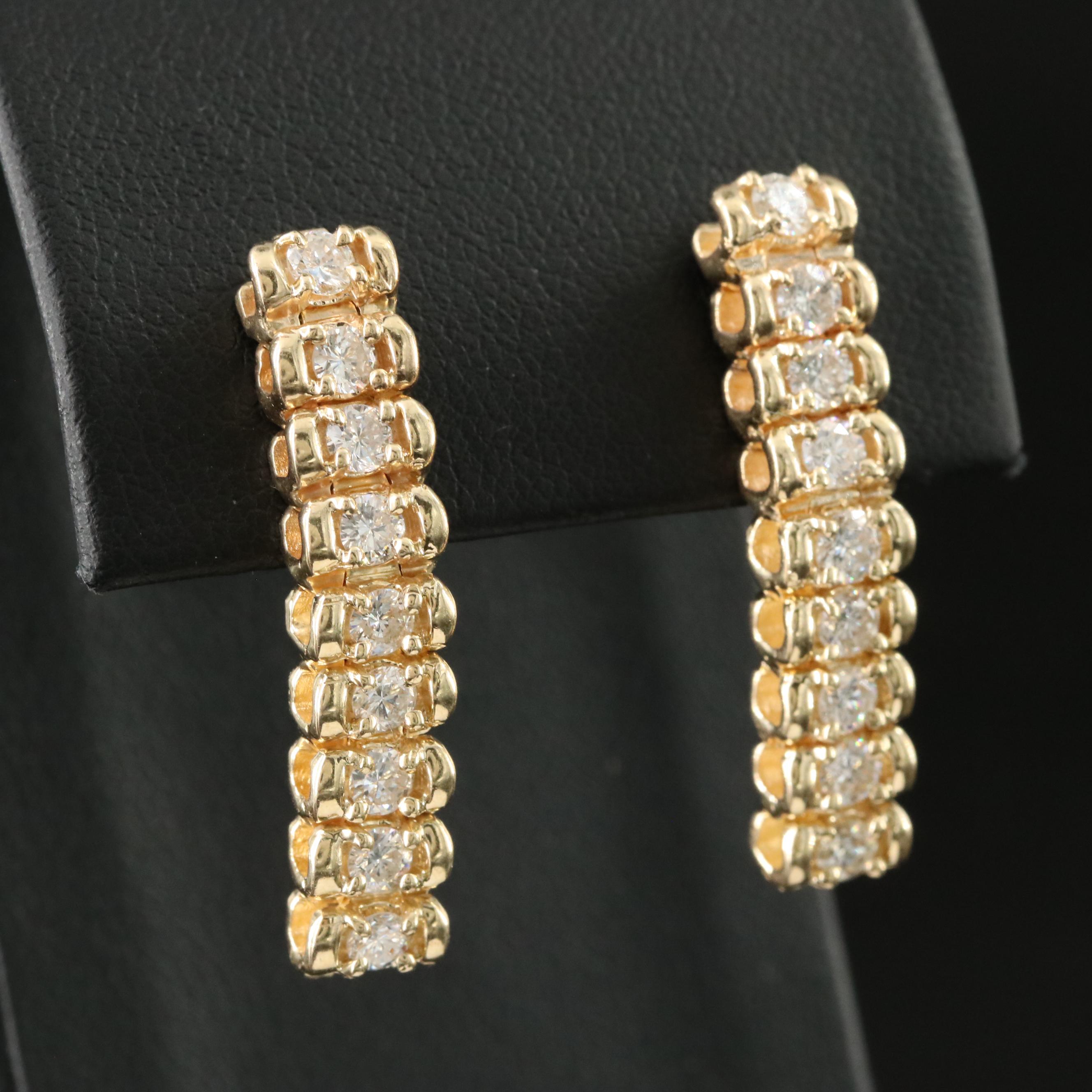 14K 1.26 CTW Diamond Link Earrings