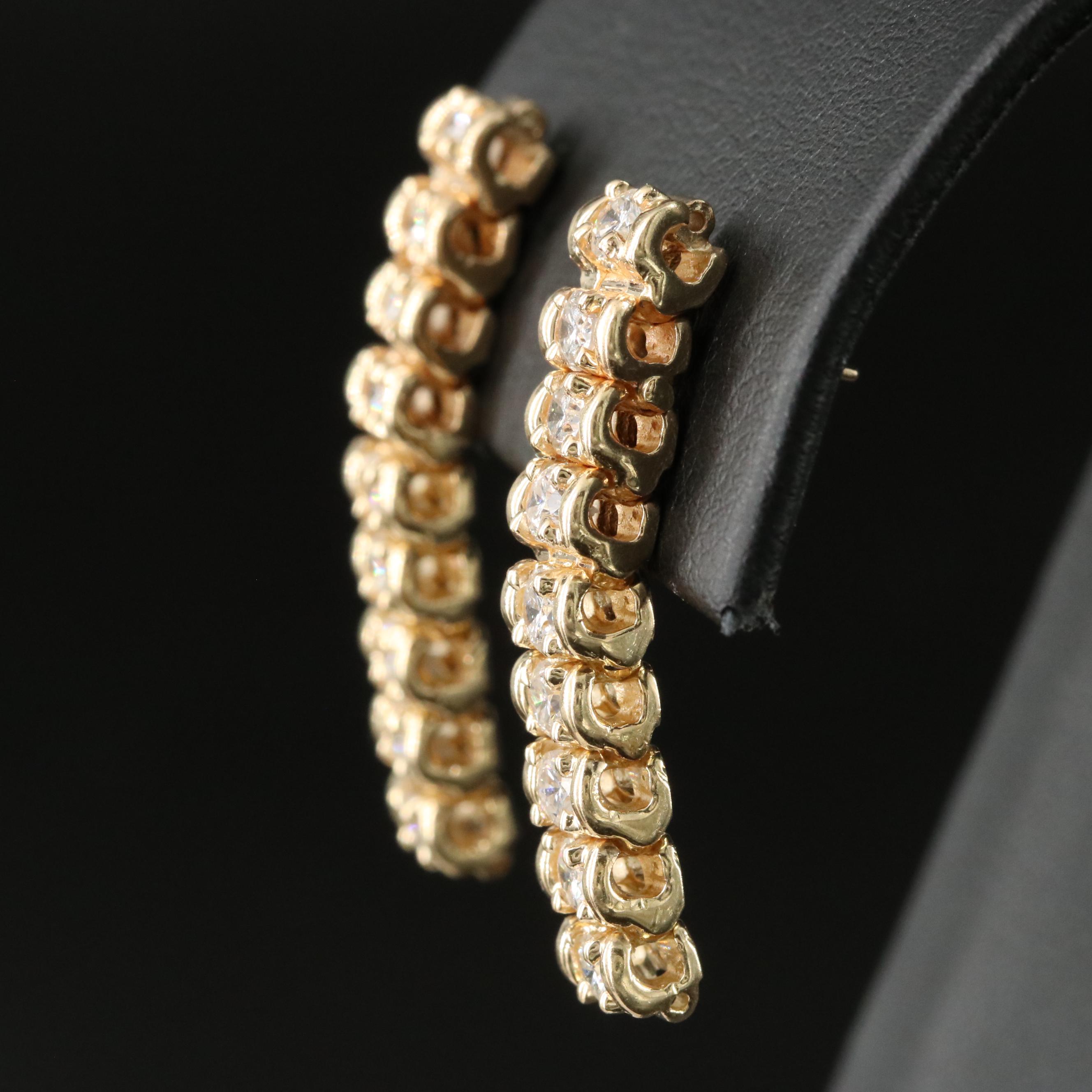 14K 1.26 CTW Diamond Link Earrings