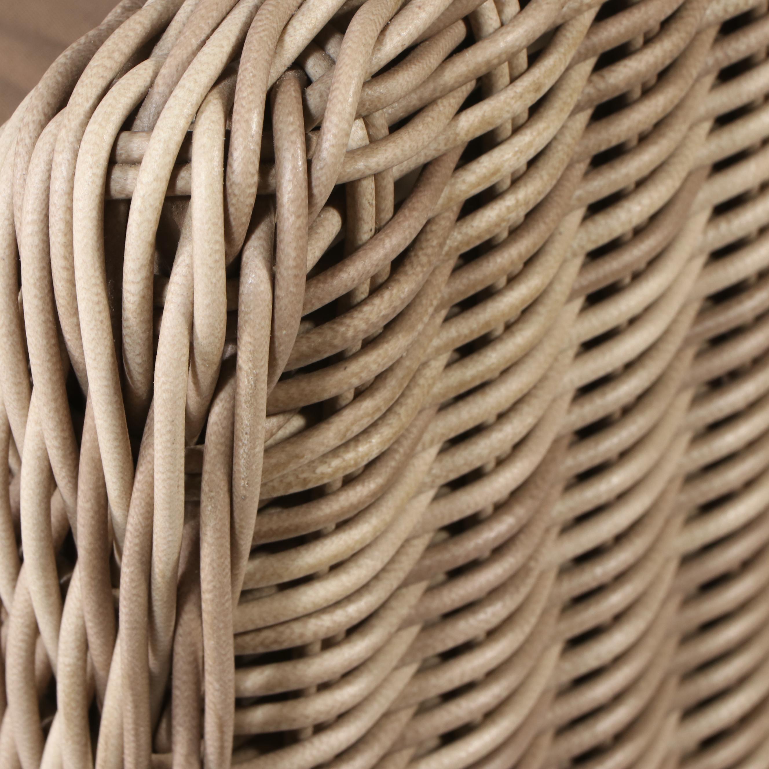 PE Rattan Sofa and Glass-Topped Coffee Table with Sunbrella Cushions