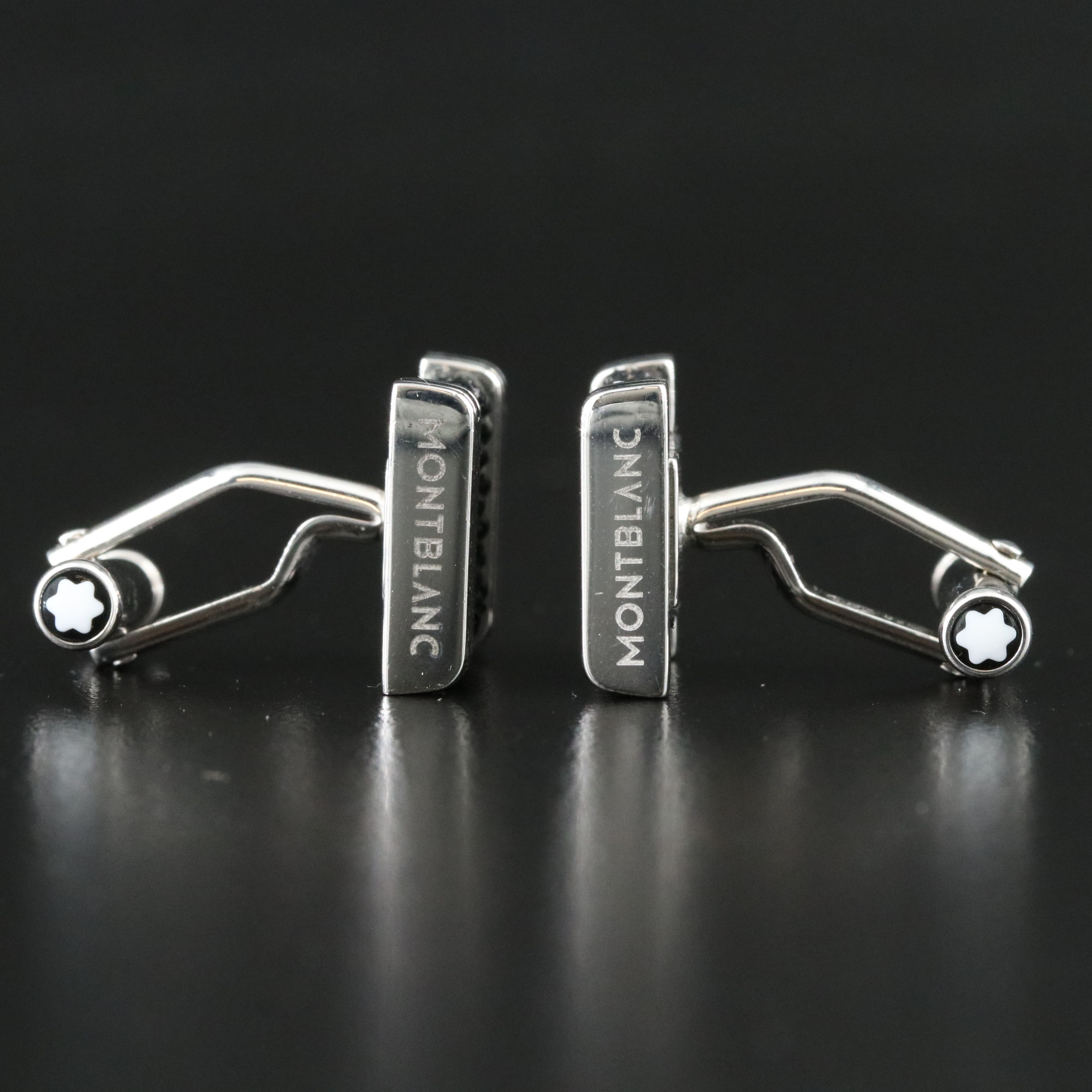 Montblanc Sterling Shagreen Stingray Cufflinks