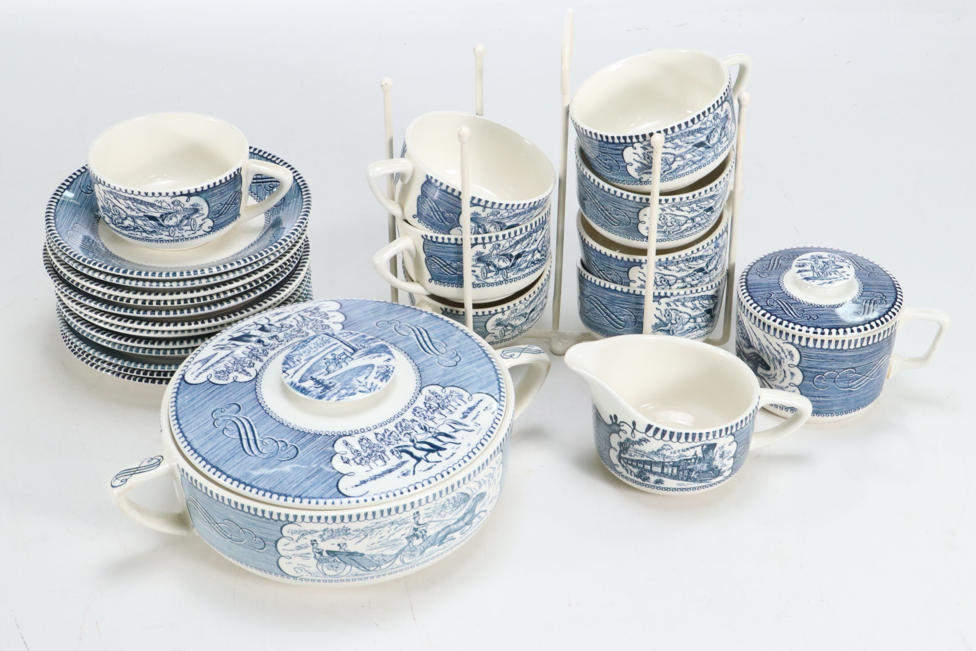 Royal China "Currier & Ives" Ceramic Dinnerware and Serving Pieces