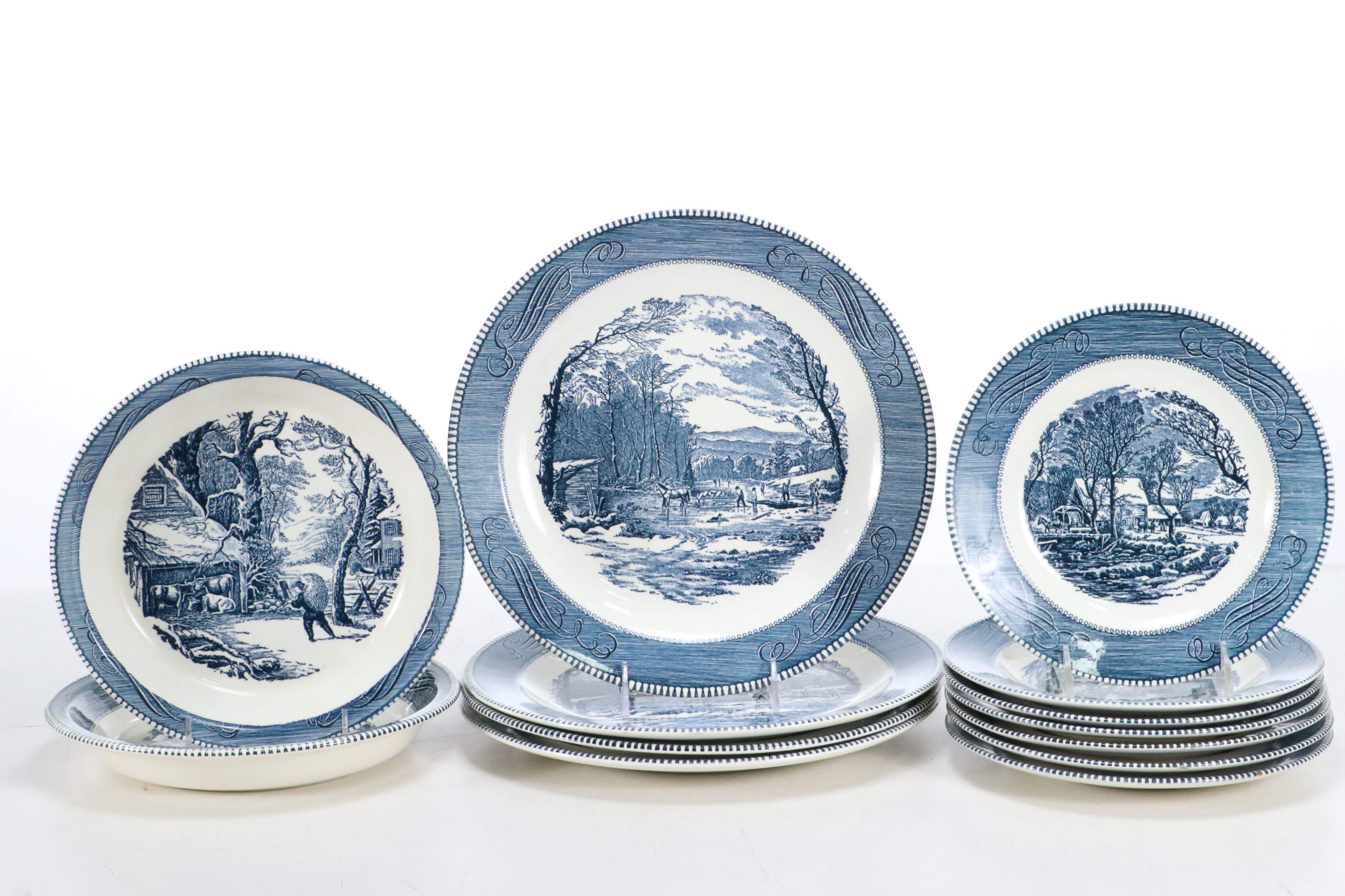 Royal China "Currier & Ives" Ceramic Dinnerware and Serving Pieces