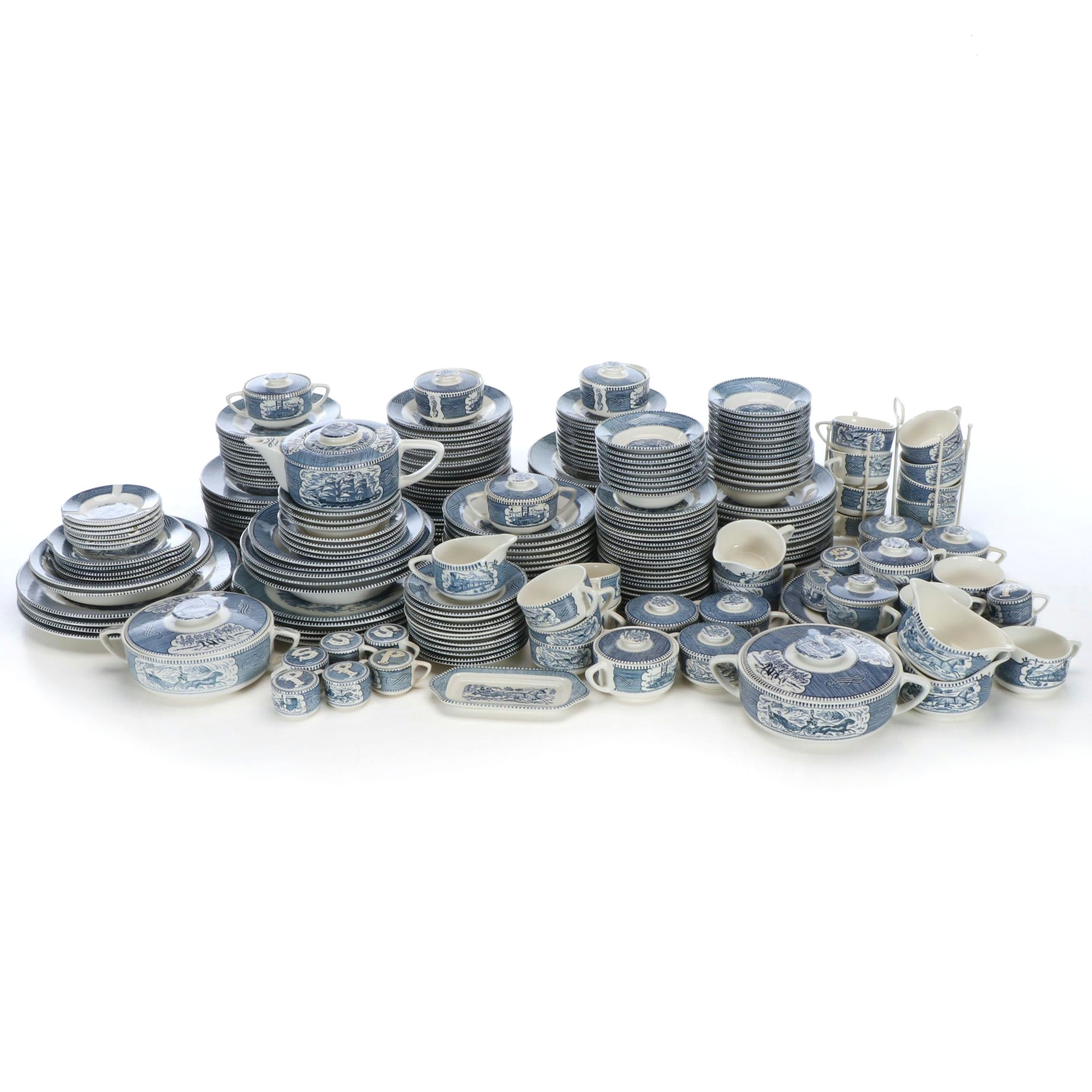 Royal China "Currier & Ives" Ceramic Dinnerware and Serving Pieces