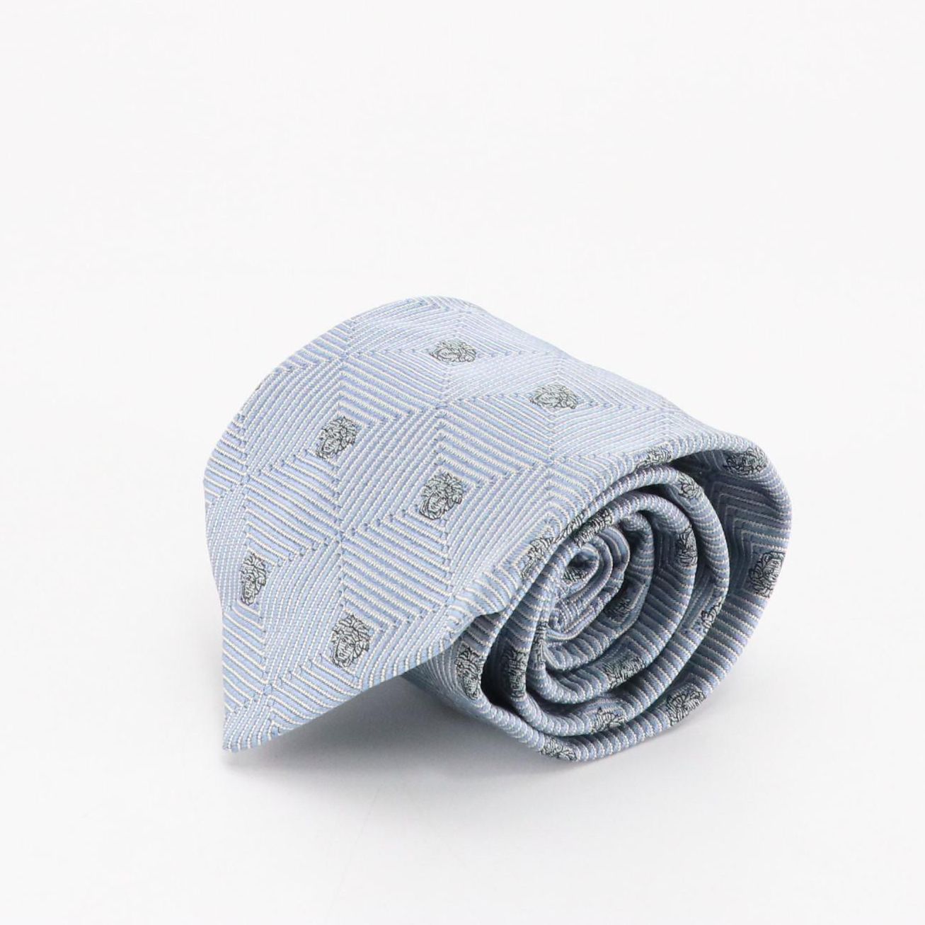 Gianni Versace Medusa Diamond Silk Jacquard Necktie