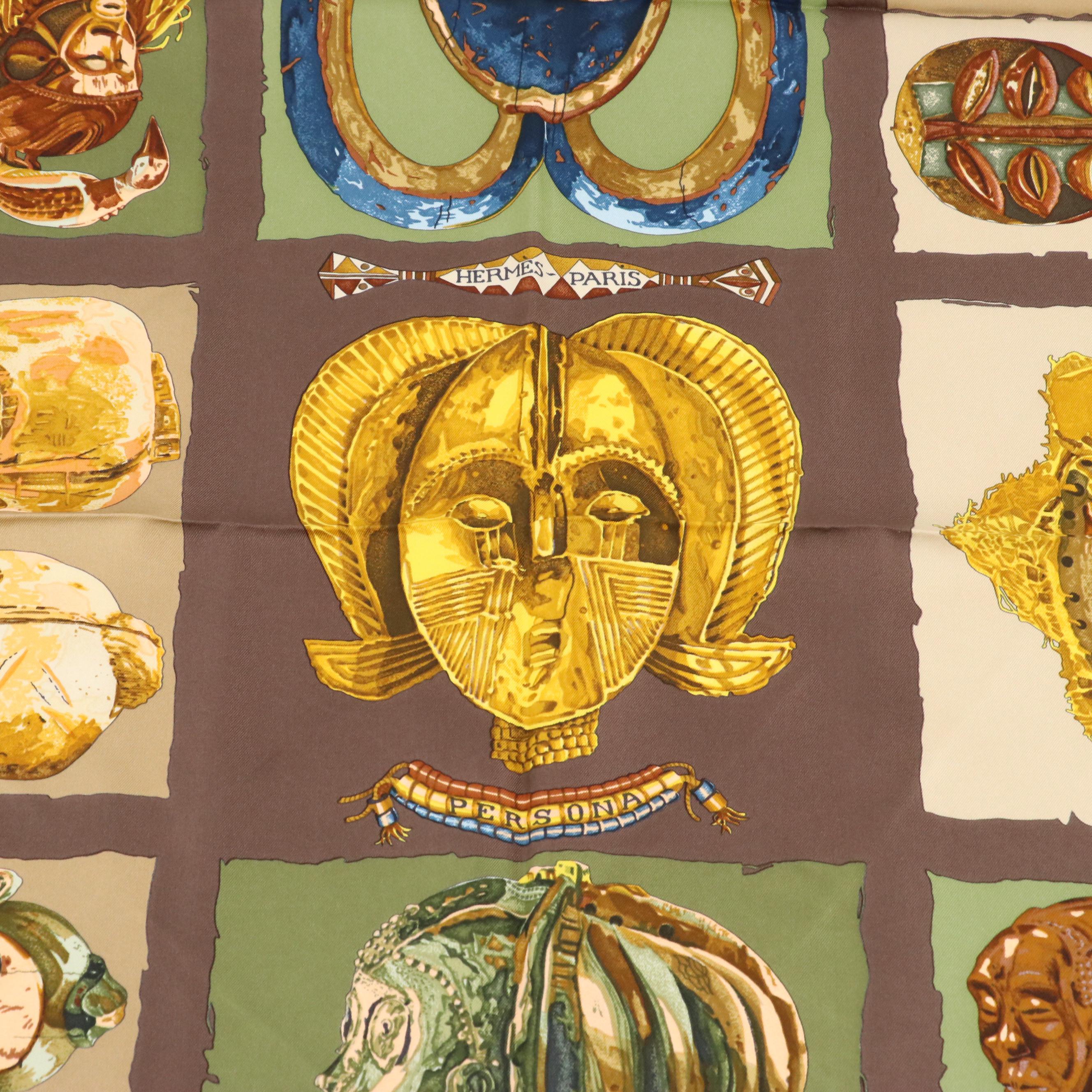 Hermès "Persona" Scarf 90 in Silk Twill