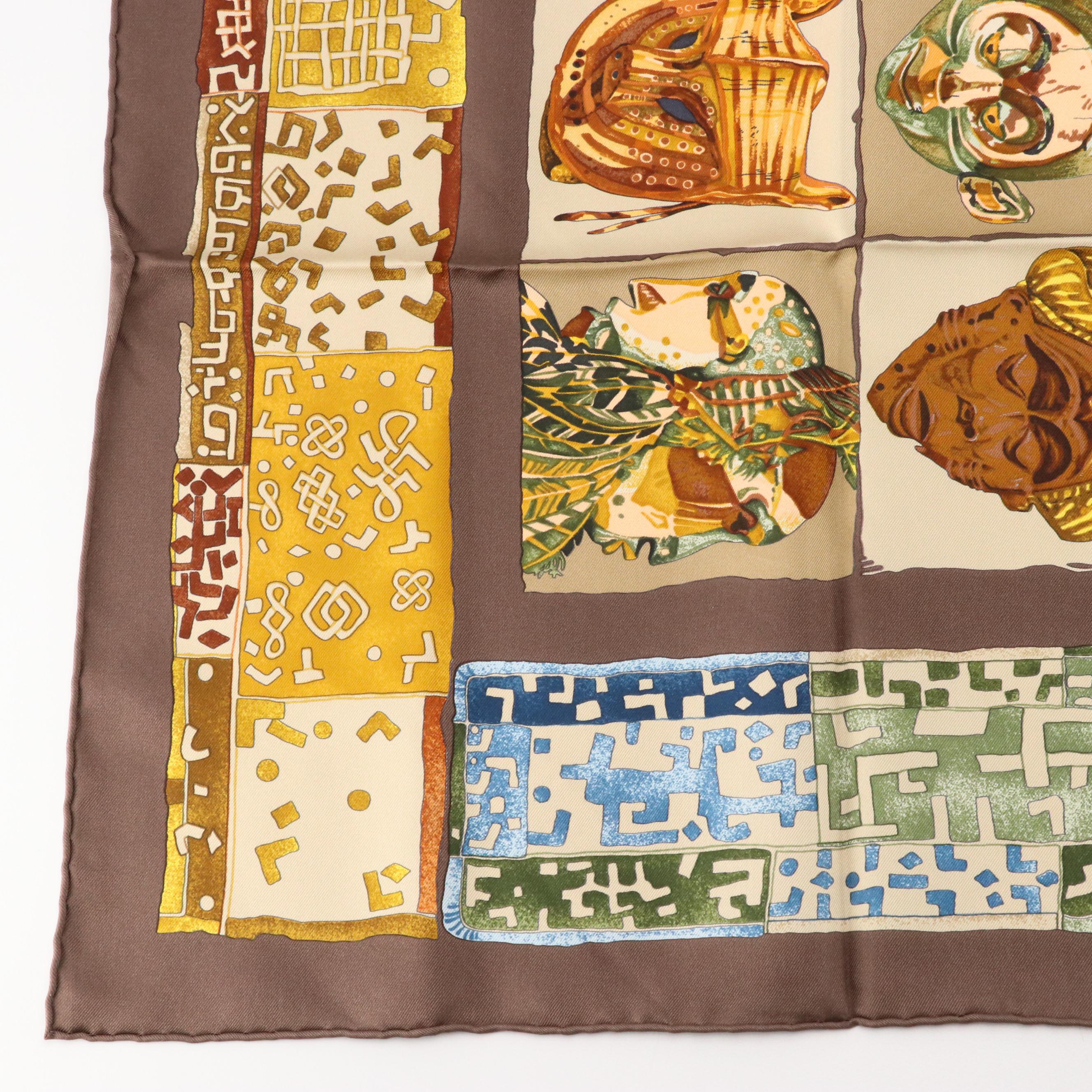 Hermès "Persona" Scarf 90 in Silk Twill