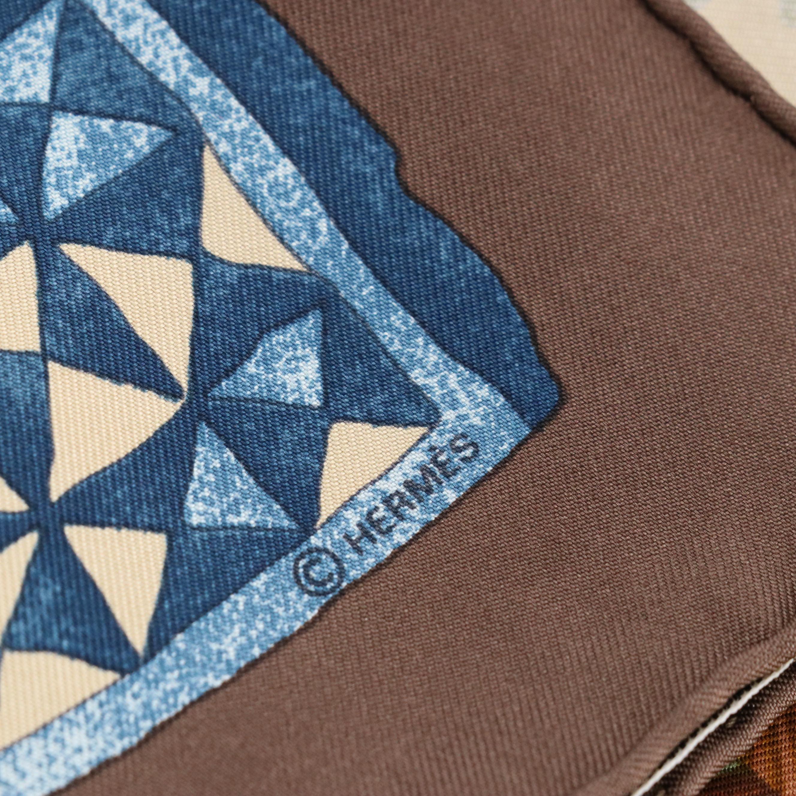 Hermès "Persona" Scarf 90 in Silk Twill