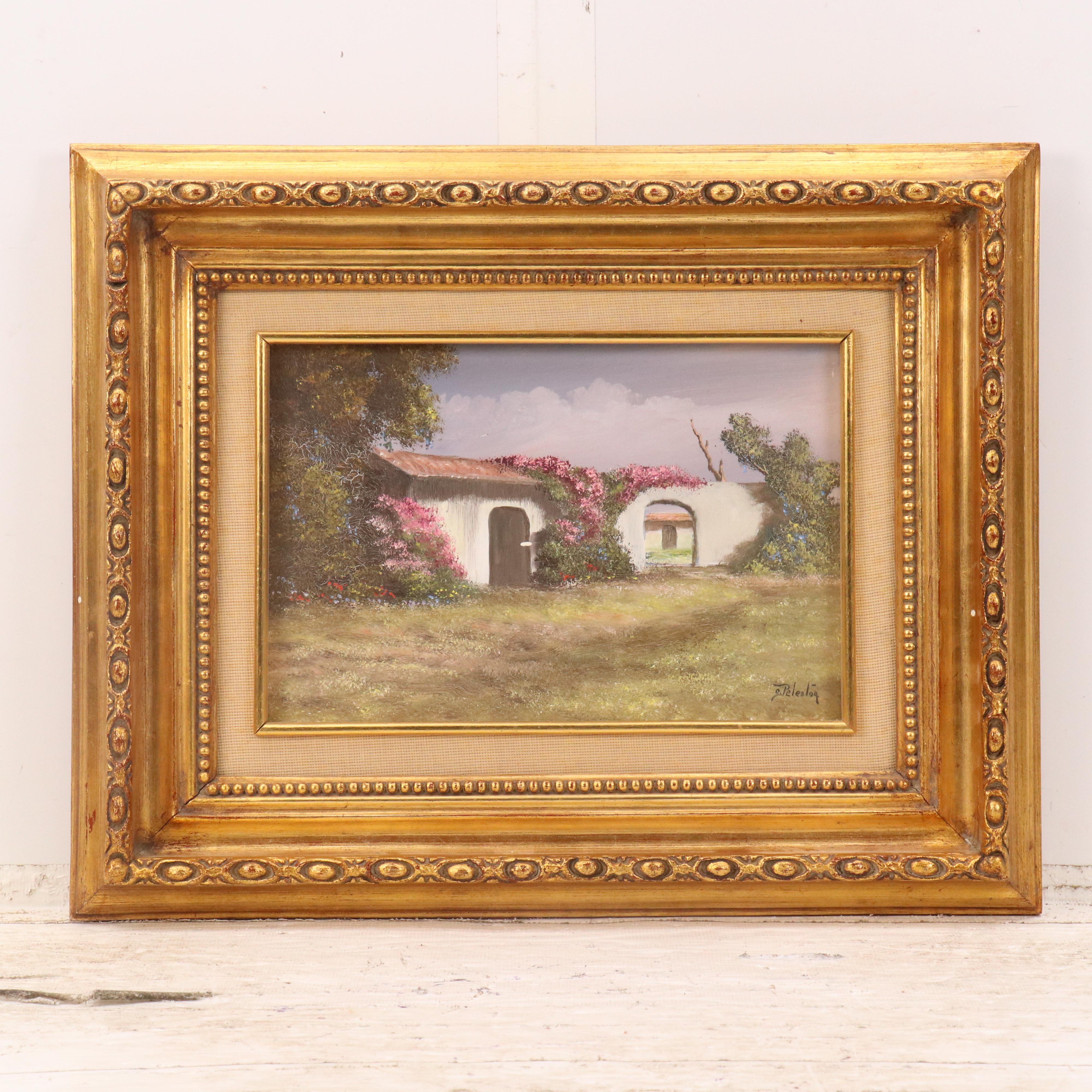 European Countryside Landscape Oil Paintings, Late 20th Century