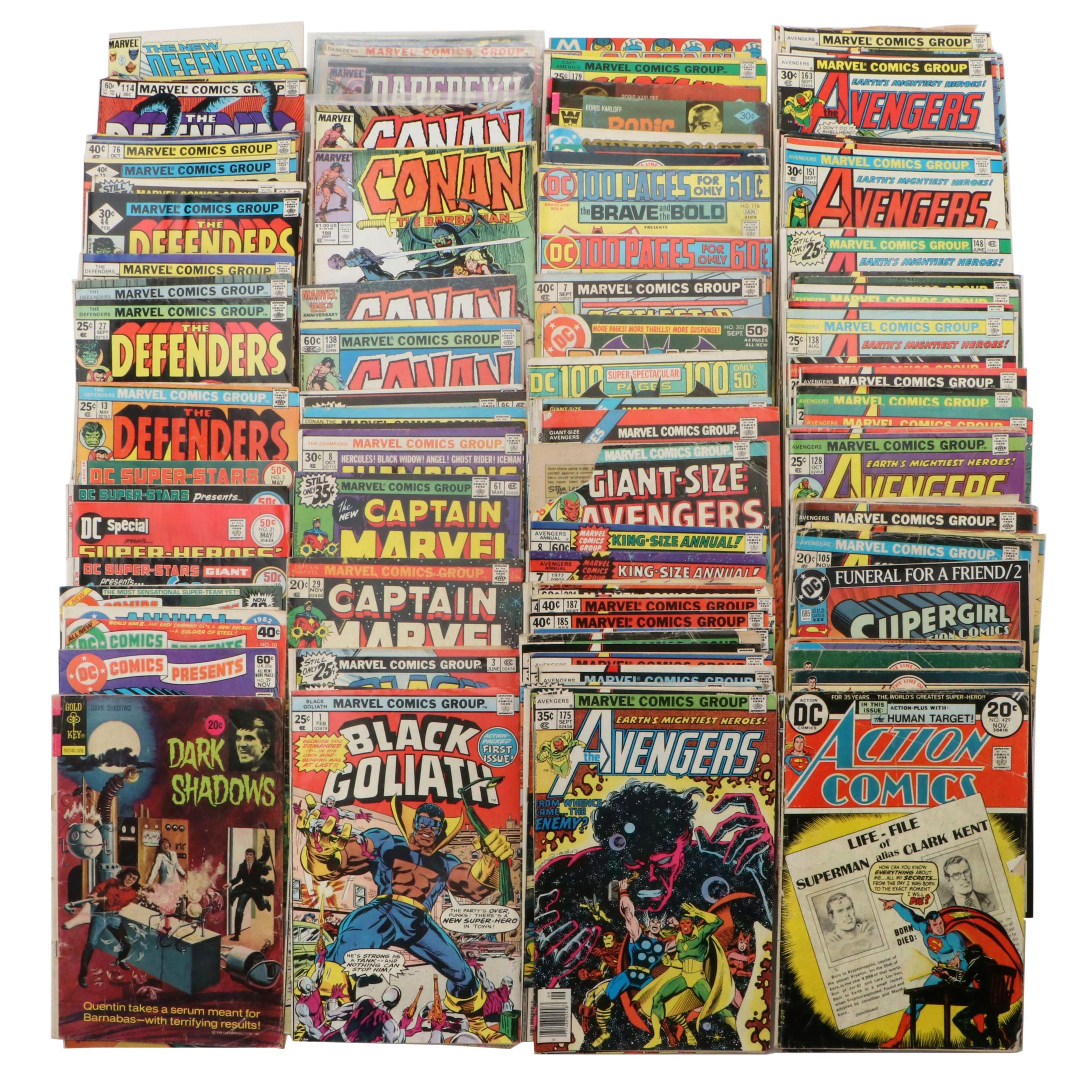 Silver-Bronze Age Comic Books Featuring "Captain America", "Batman", and More