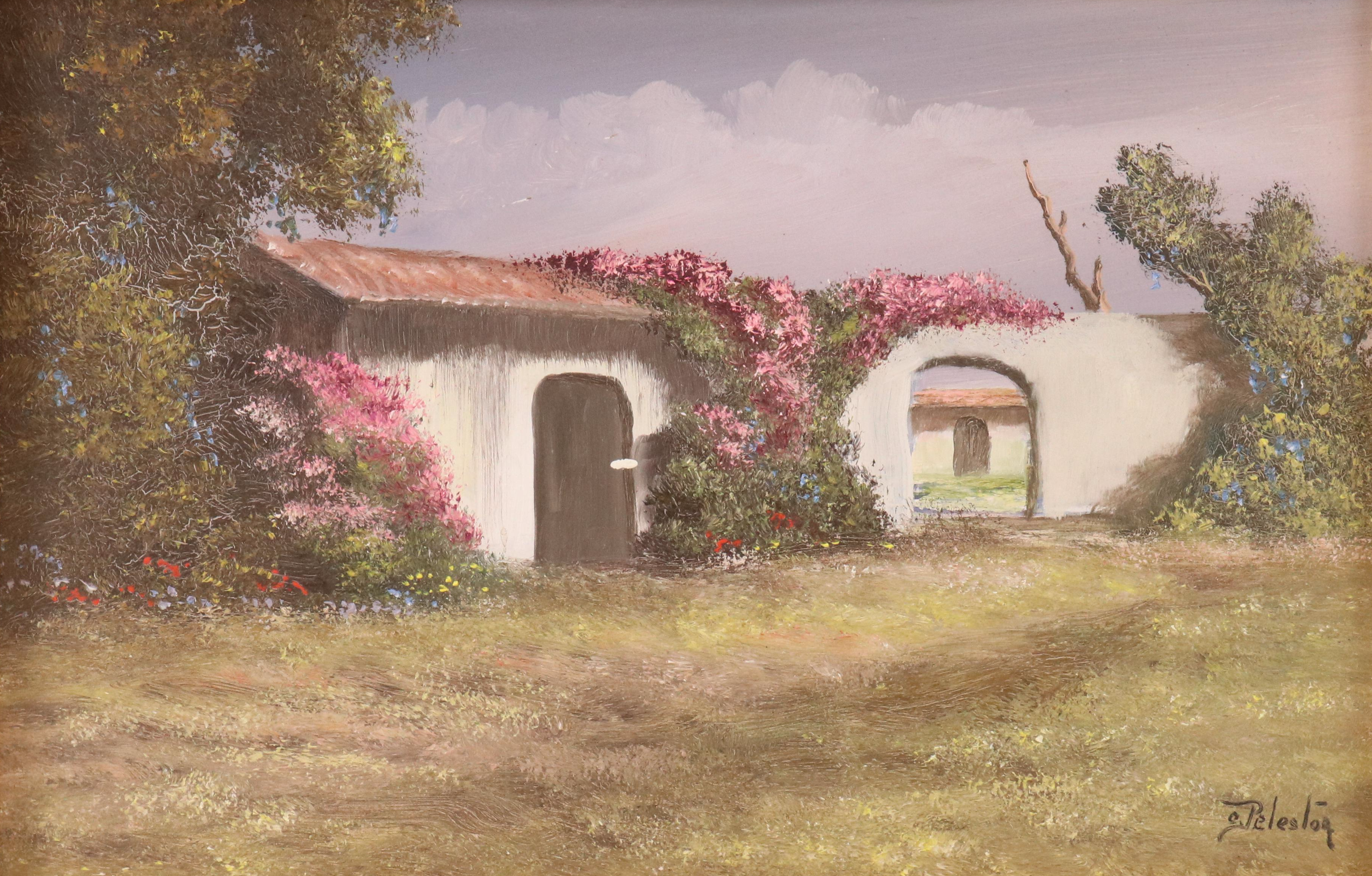 European Countryside Landscape Oil Paintings, Late 20th Century