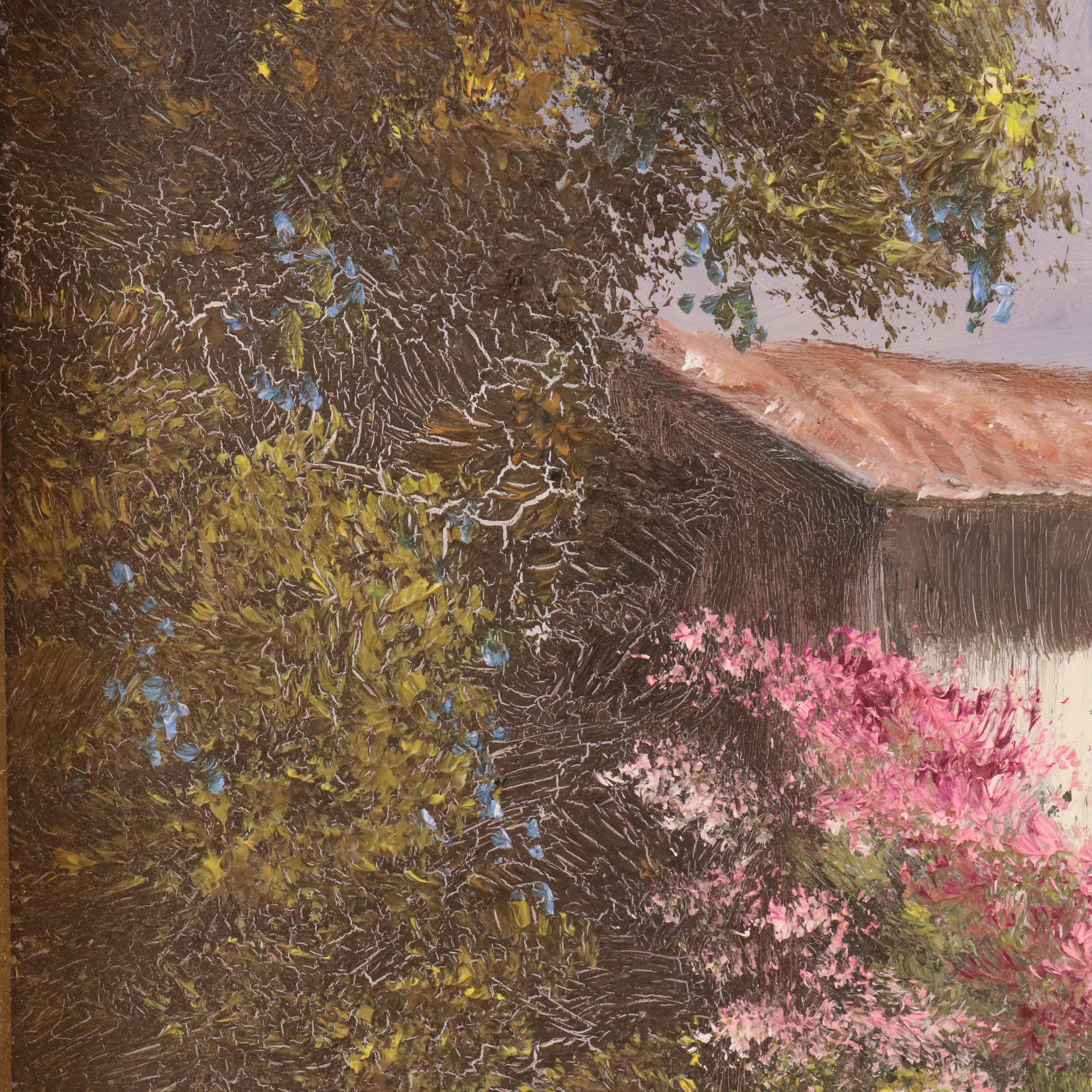 European Countryside Landscape Oil Paintings, Late 20th Century