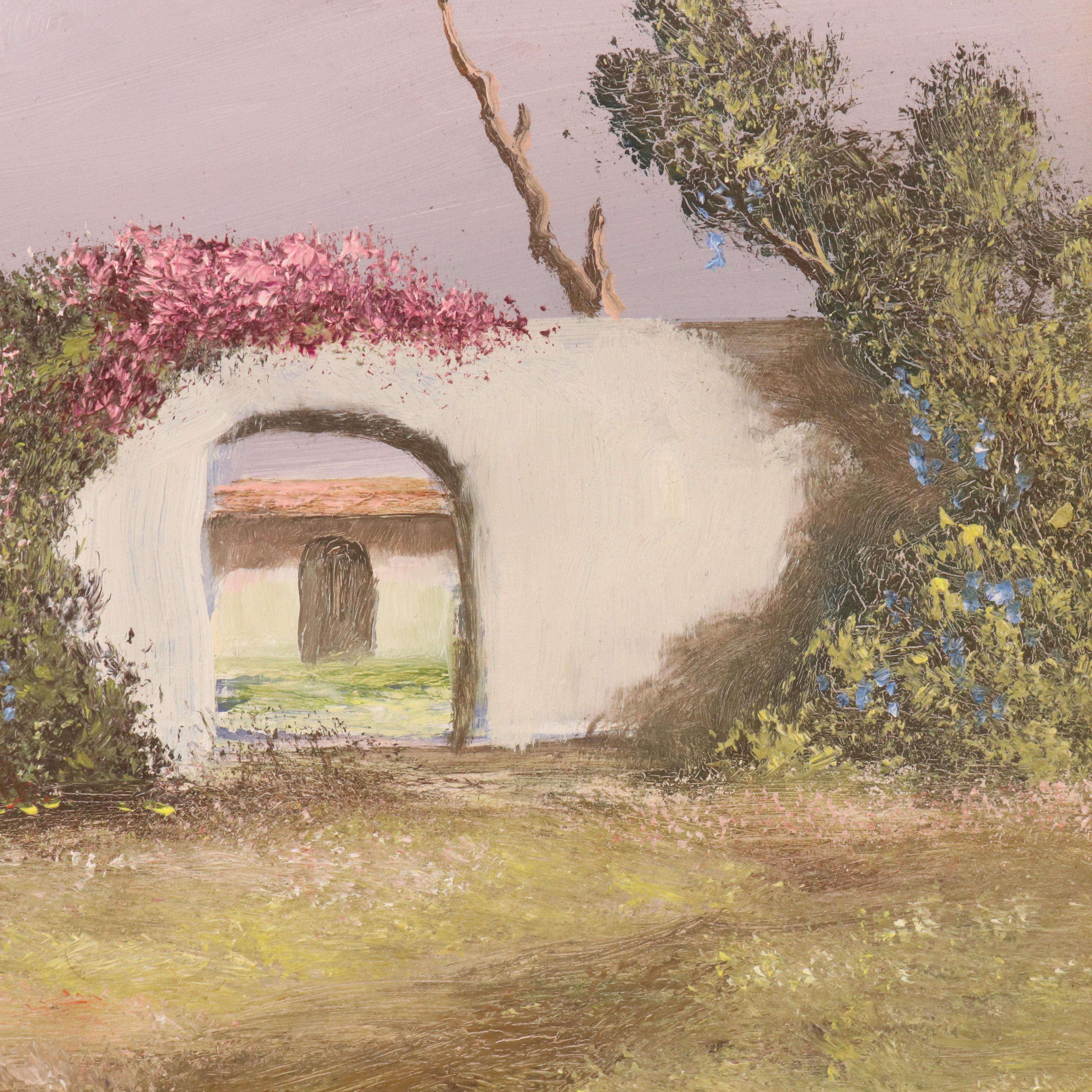 European Countryside Landscape Oil Paintings, Late 20th Century