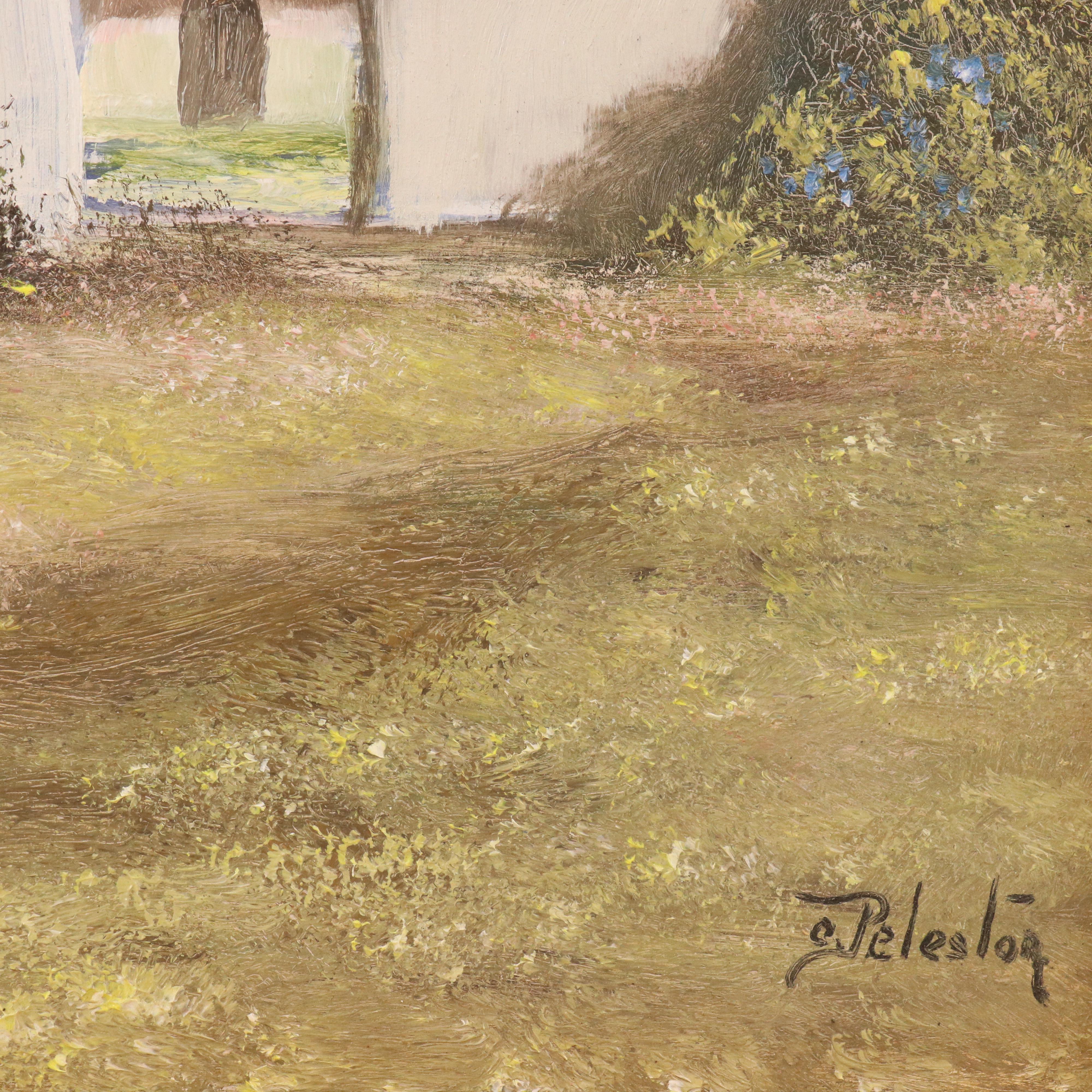 European Countryside Landscape Oil Paintings, Late 20th Century