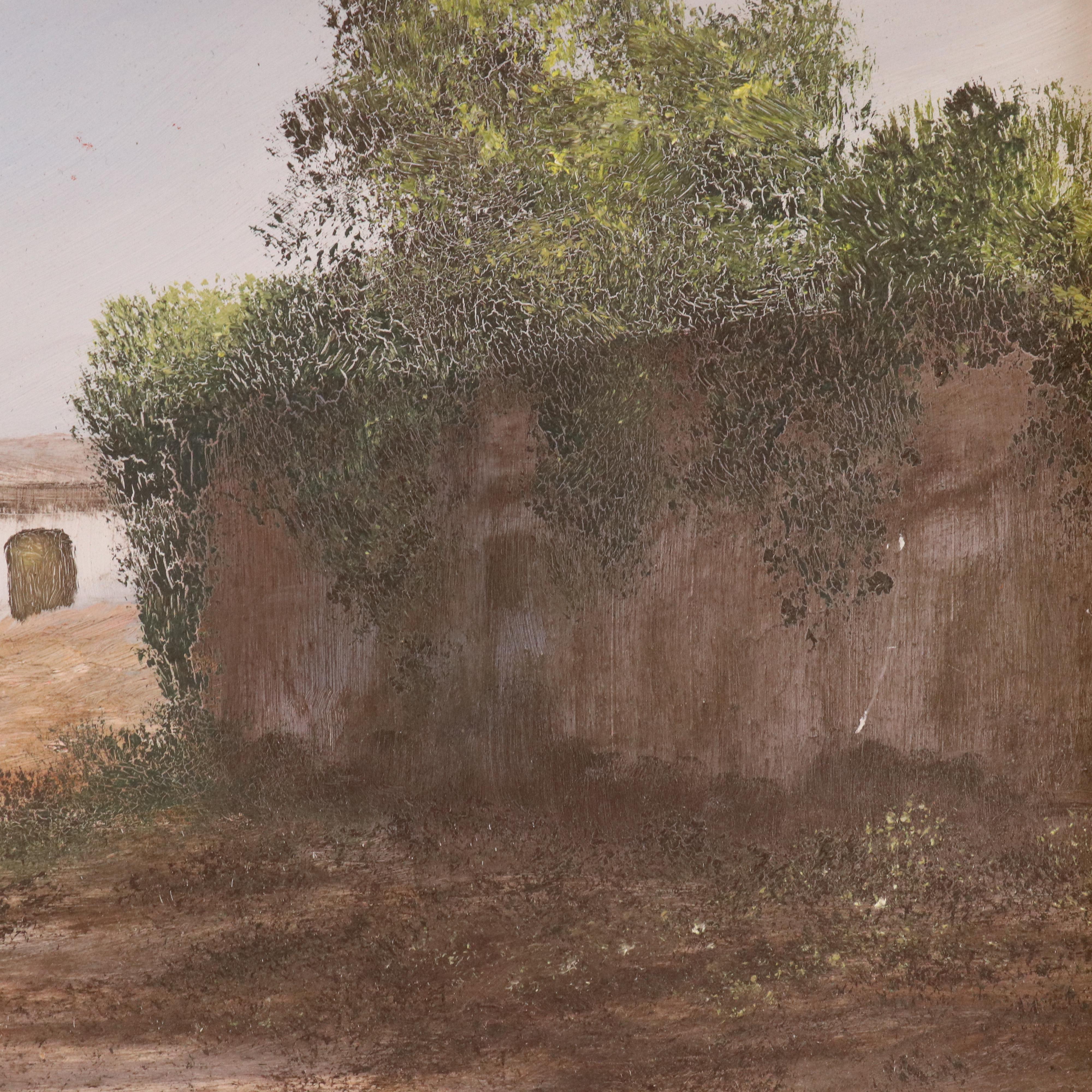 European Countryside Landscape Oil Paintings, Late 20th Century