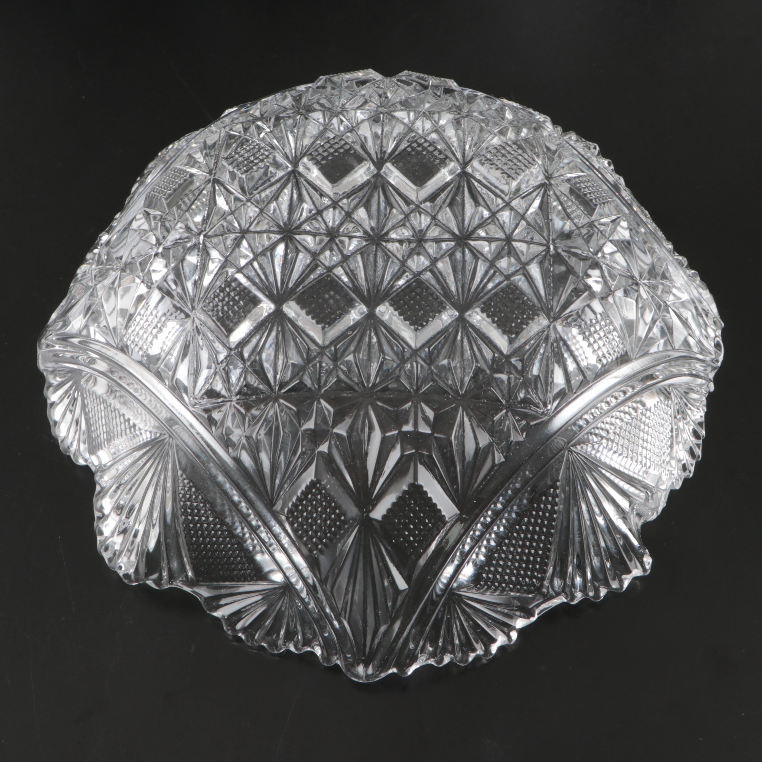 American Brilliant Cut Glass Pitcher, Bowl, and Other Glass Table Décor