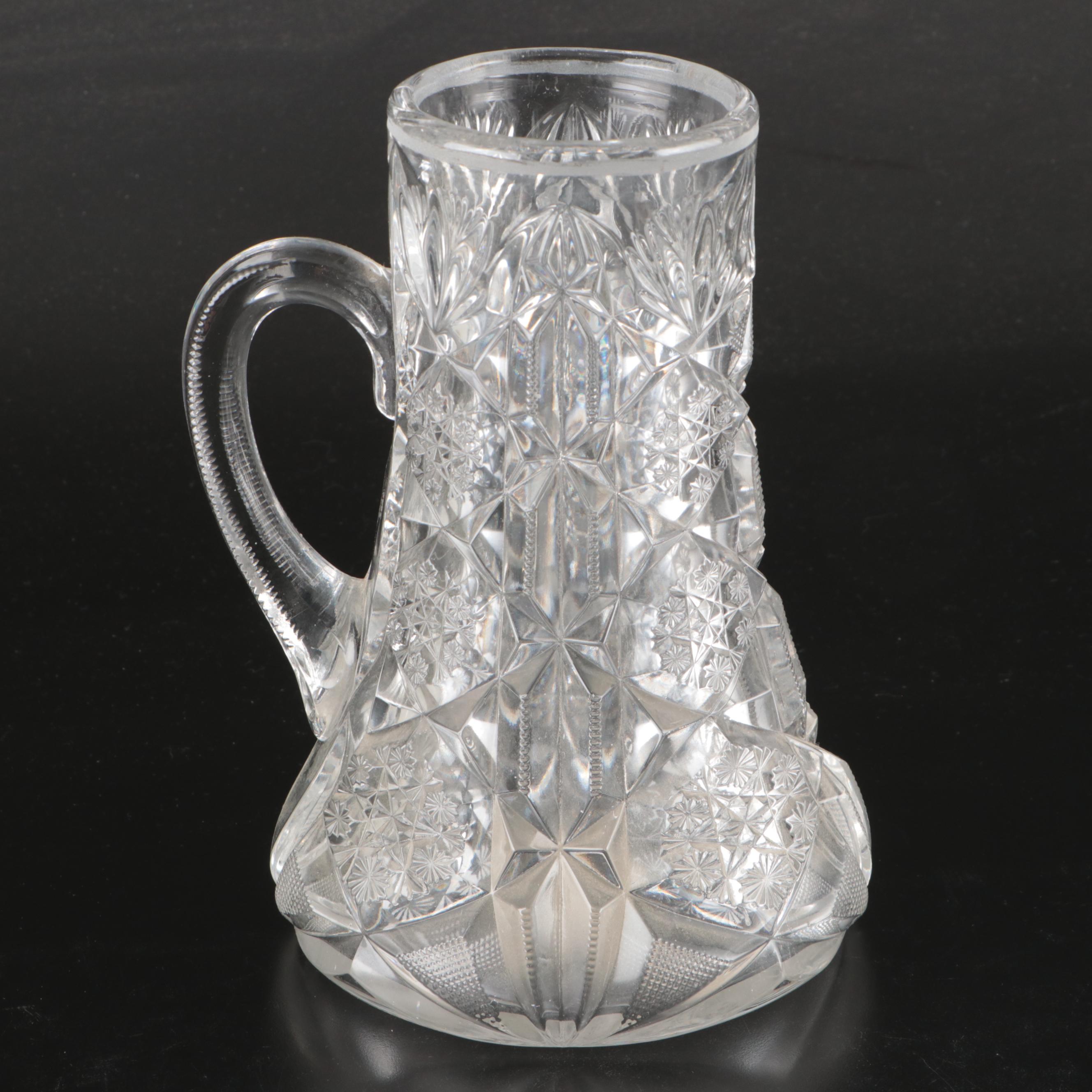 American Brilliant Cut Glass Pitcher, Bowl, and Other Glass Table Décor