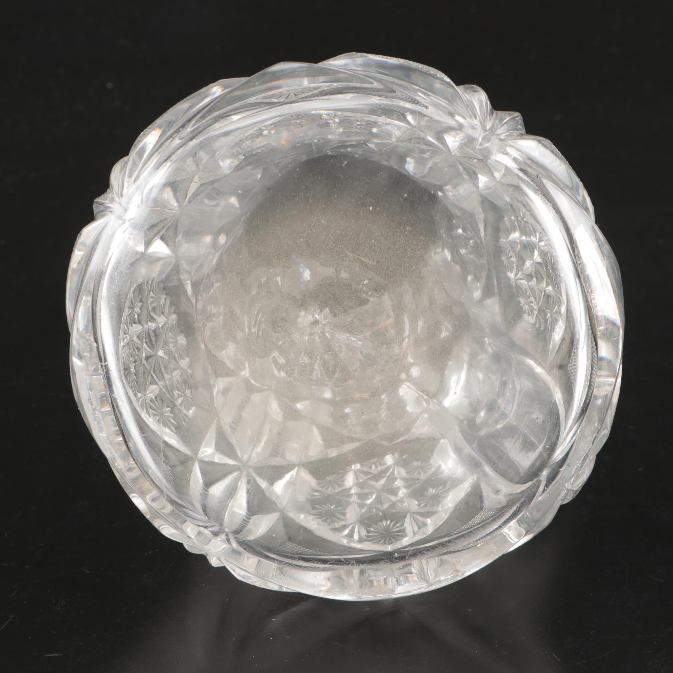 American Brilliant Cut Glass Pitcher, Bowl, and Other Glass Table Décor