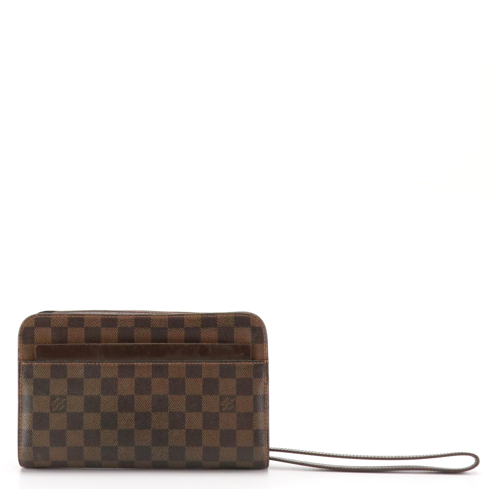 Louis Vuitton Saint Louis Pochette Clutch/Wristlet in Damier Ebene Canvas