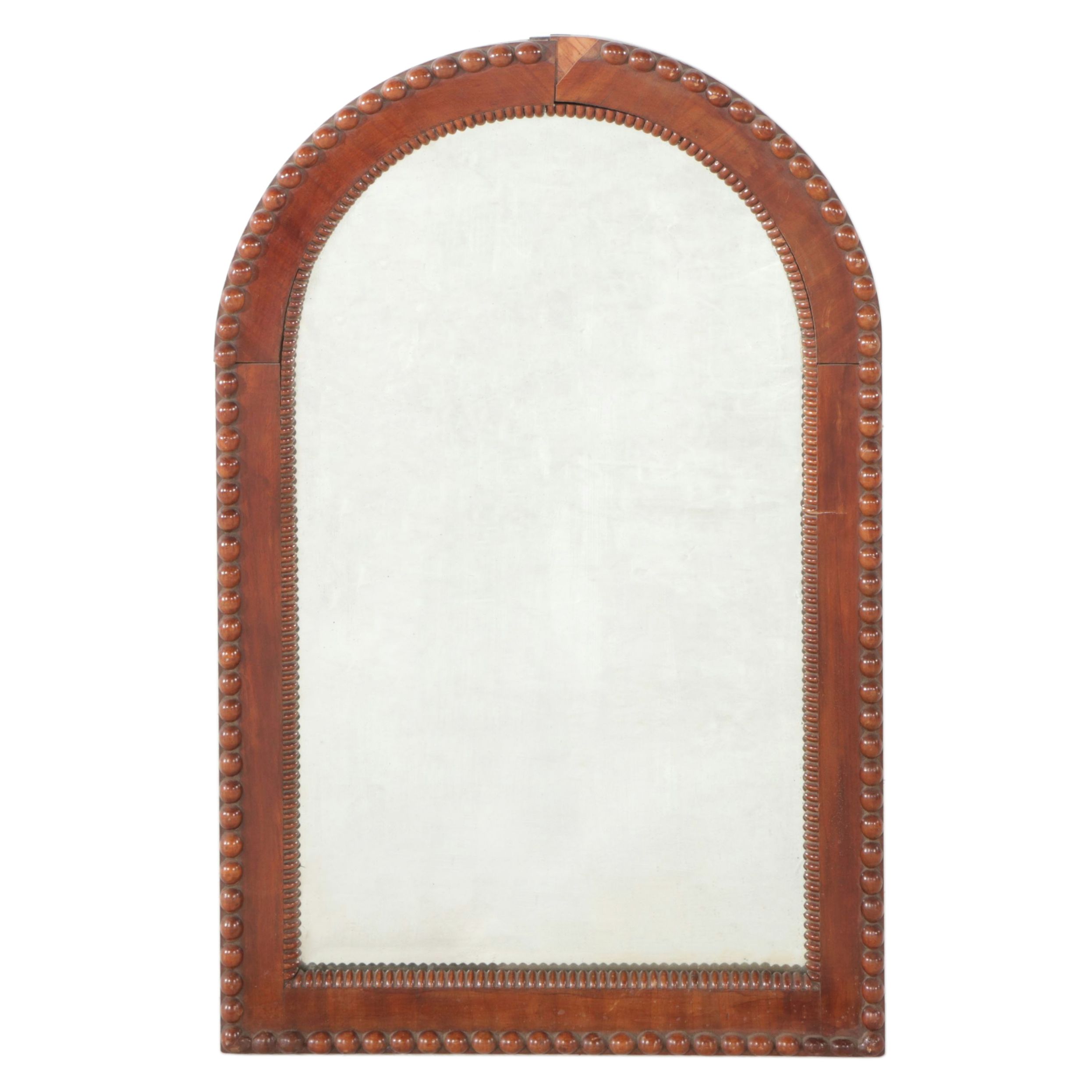 Carved Wooden Arched Wall Mirror, Late 19th/Early 20th Century