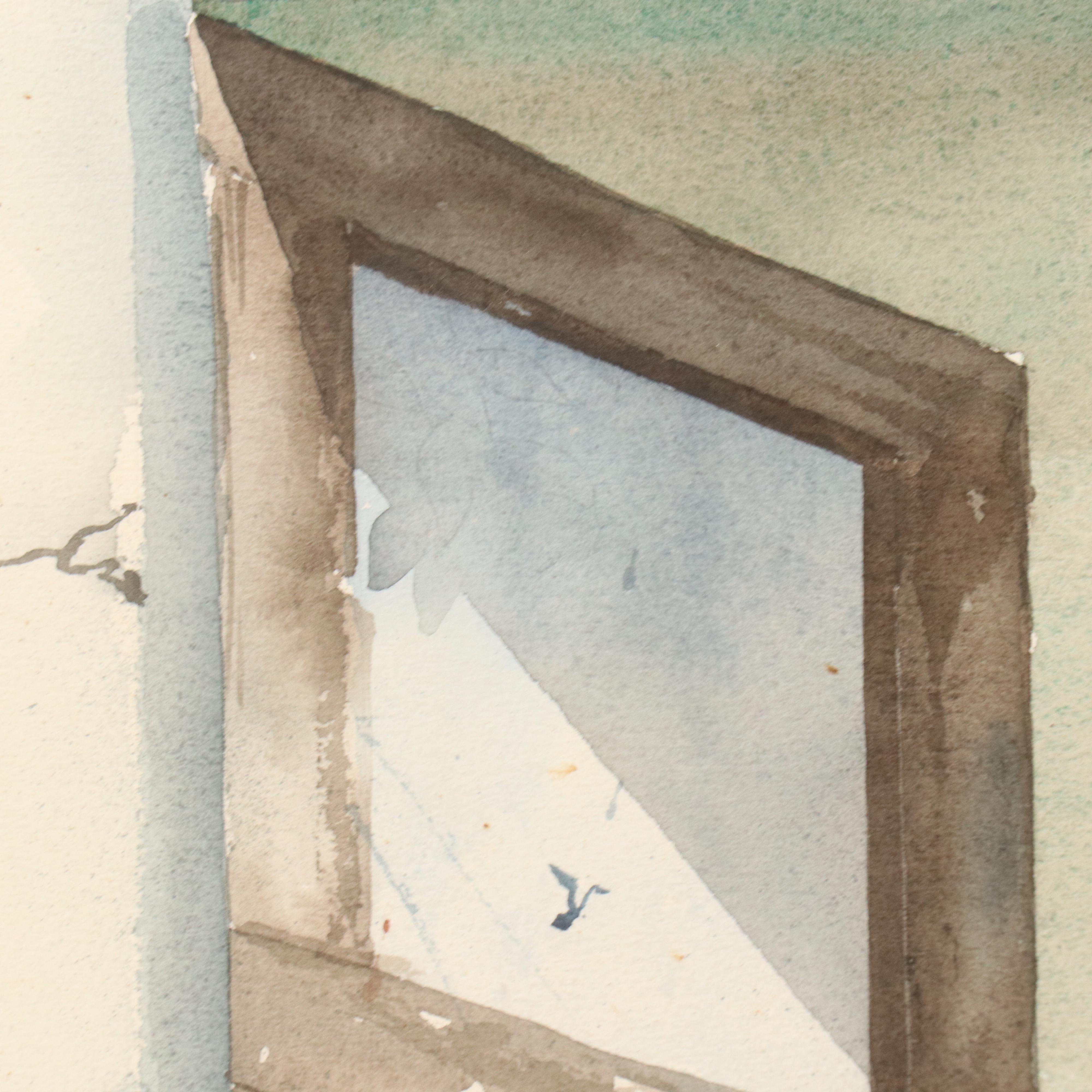 Watercolor Painting of House Exterior, 1988