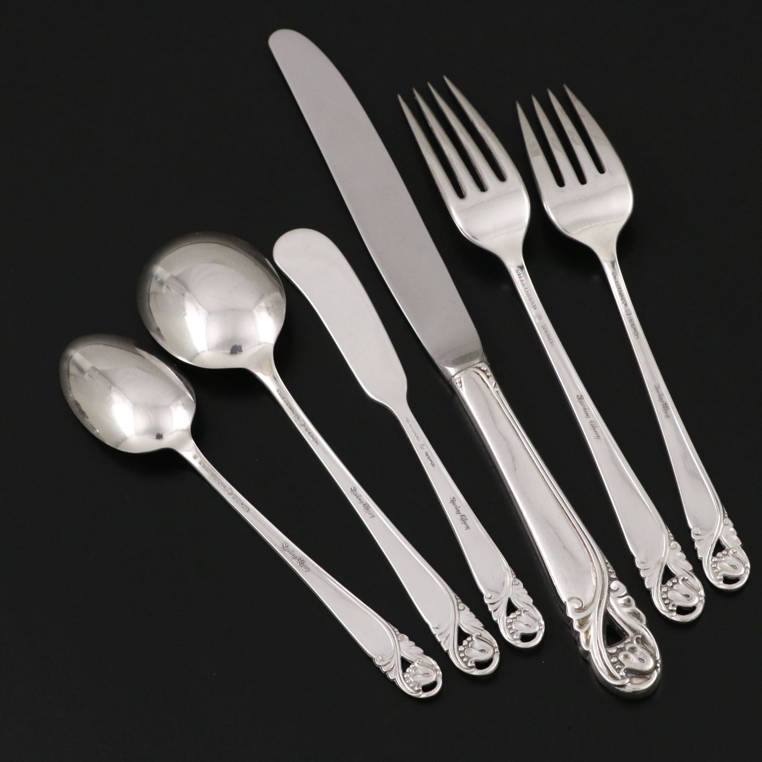International Silver Co. "Spring Glory" Sterling Flatware