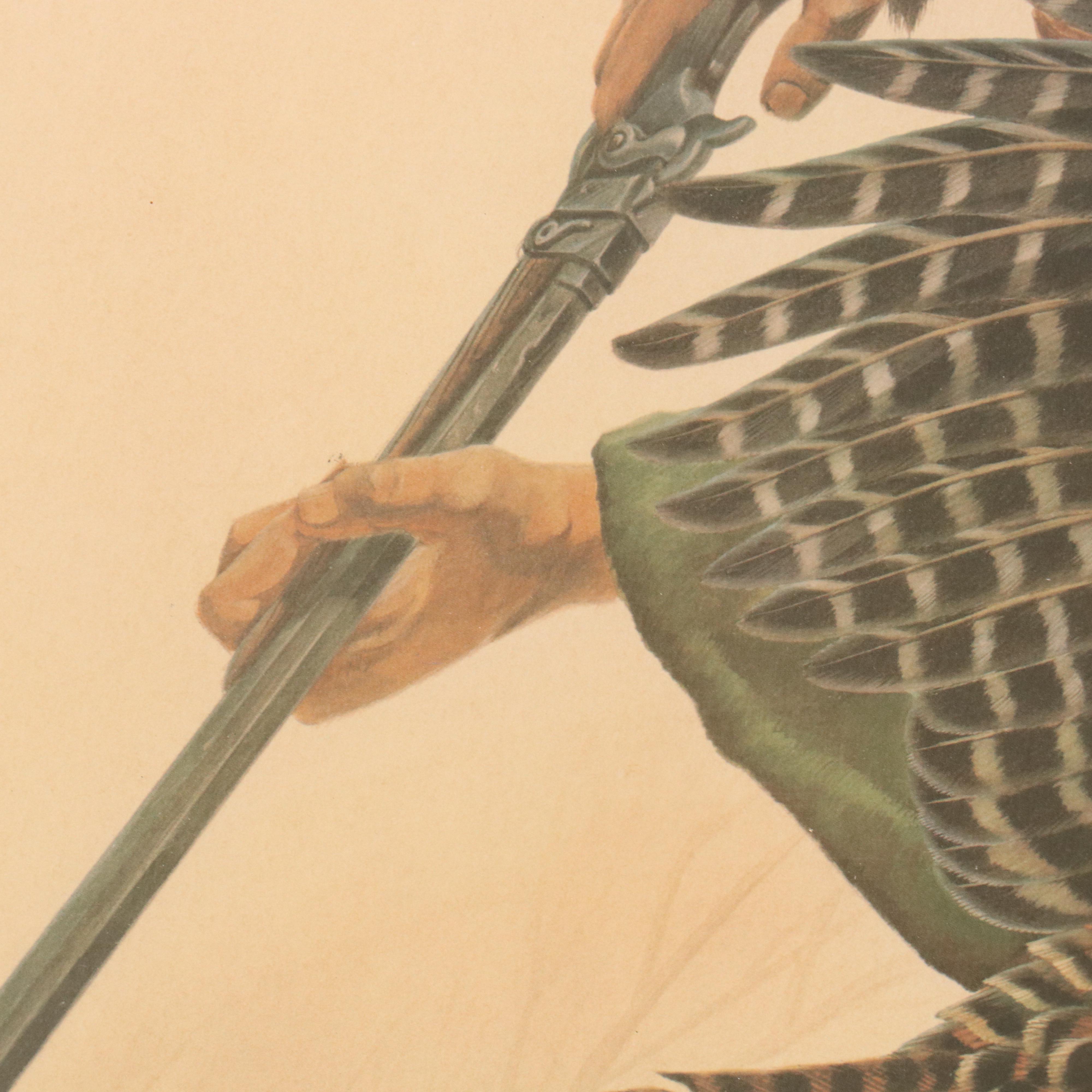 John A. Ruthven Offset Lithograph "Wandering Brave"