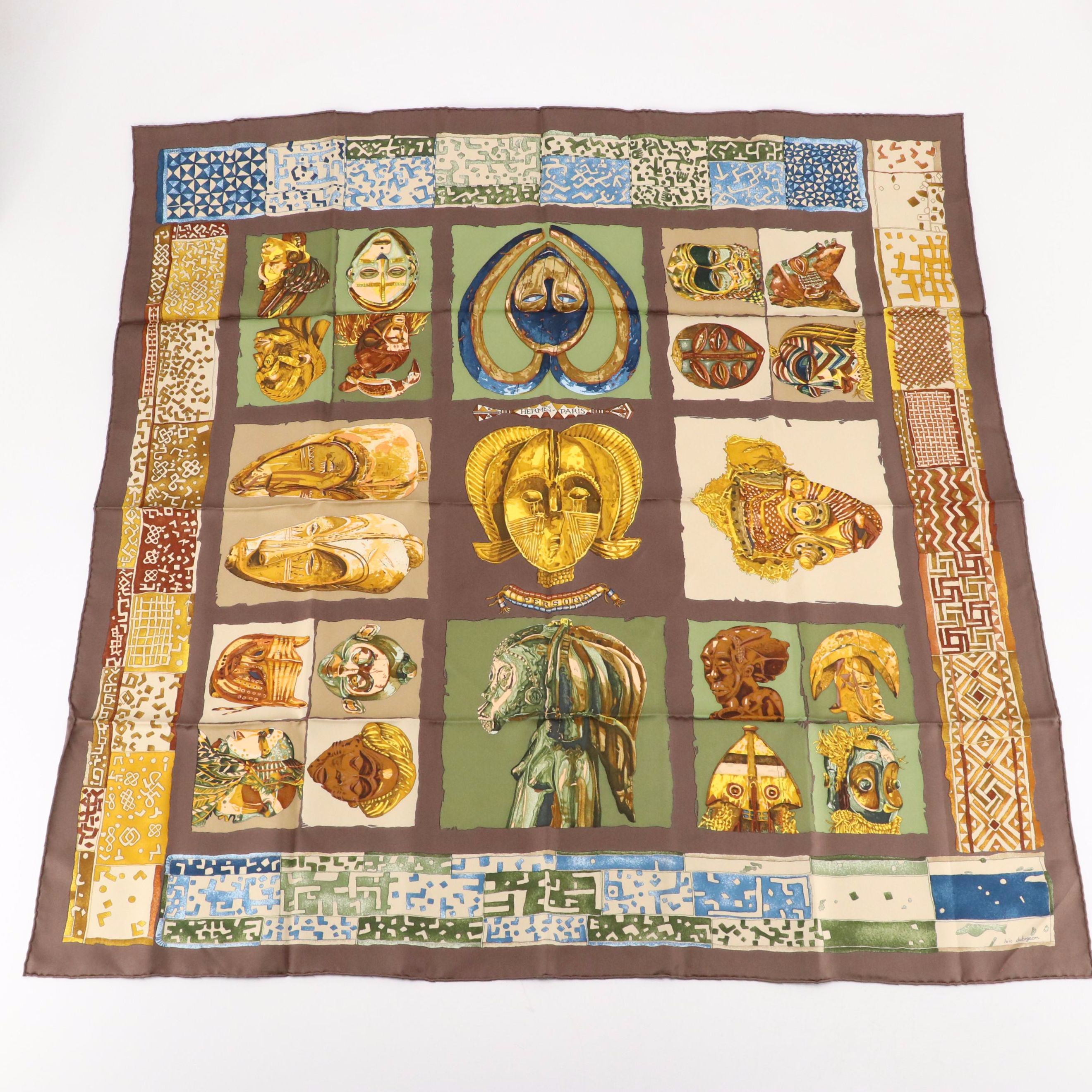 Hermès "Persona" Scarf 90 in Silk Twill