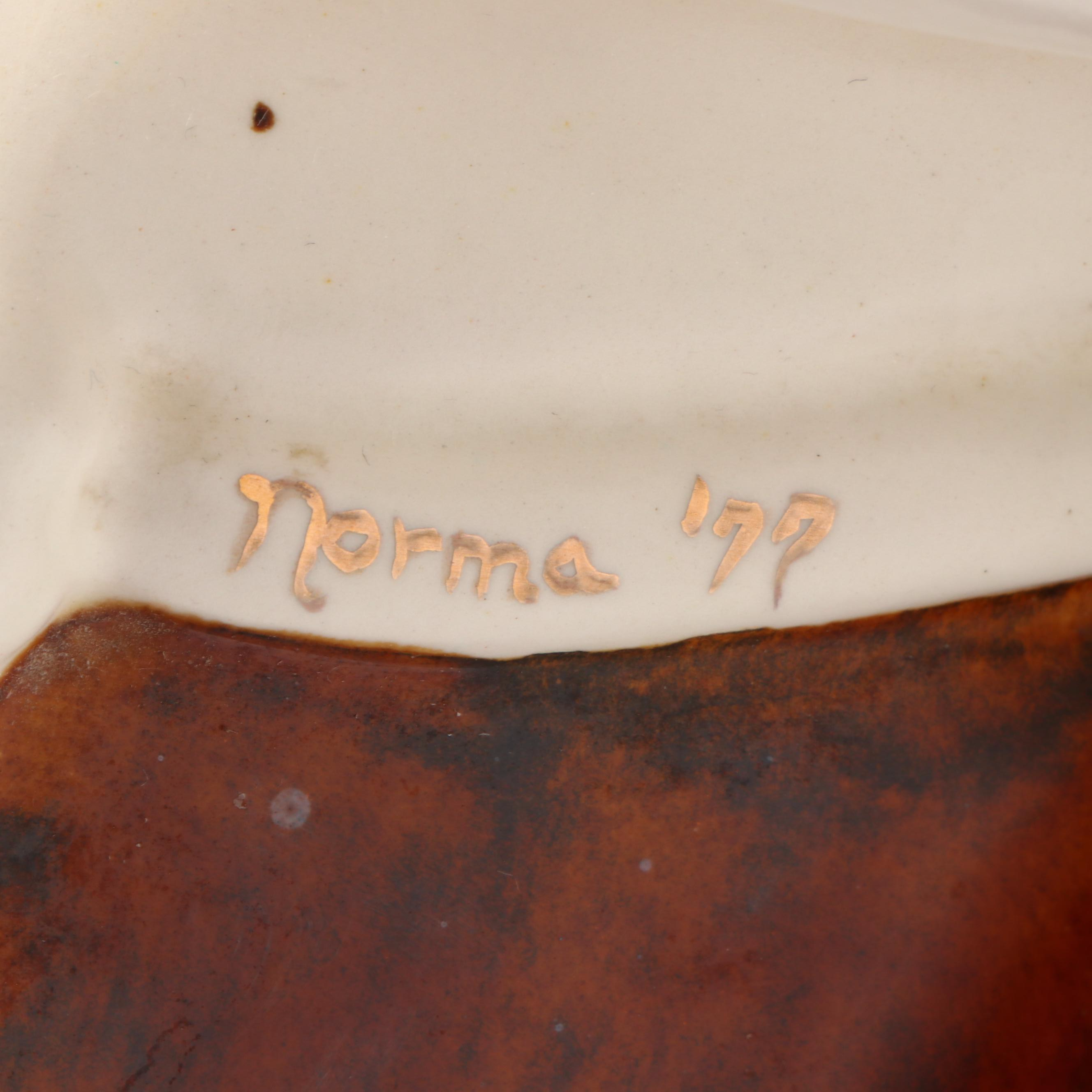 Hobbyist Ceramic Dachshund Footstool or Plant Stand