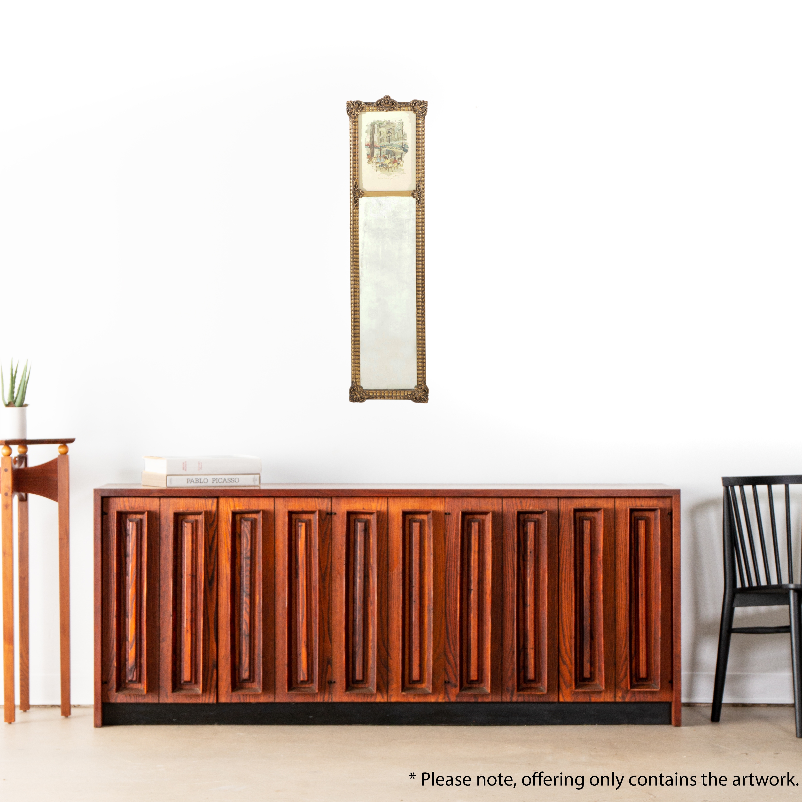 French Louis XVI Style Giltwood Pier Mirror, 20th Century