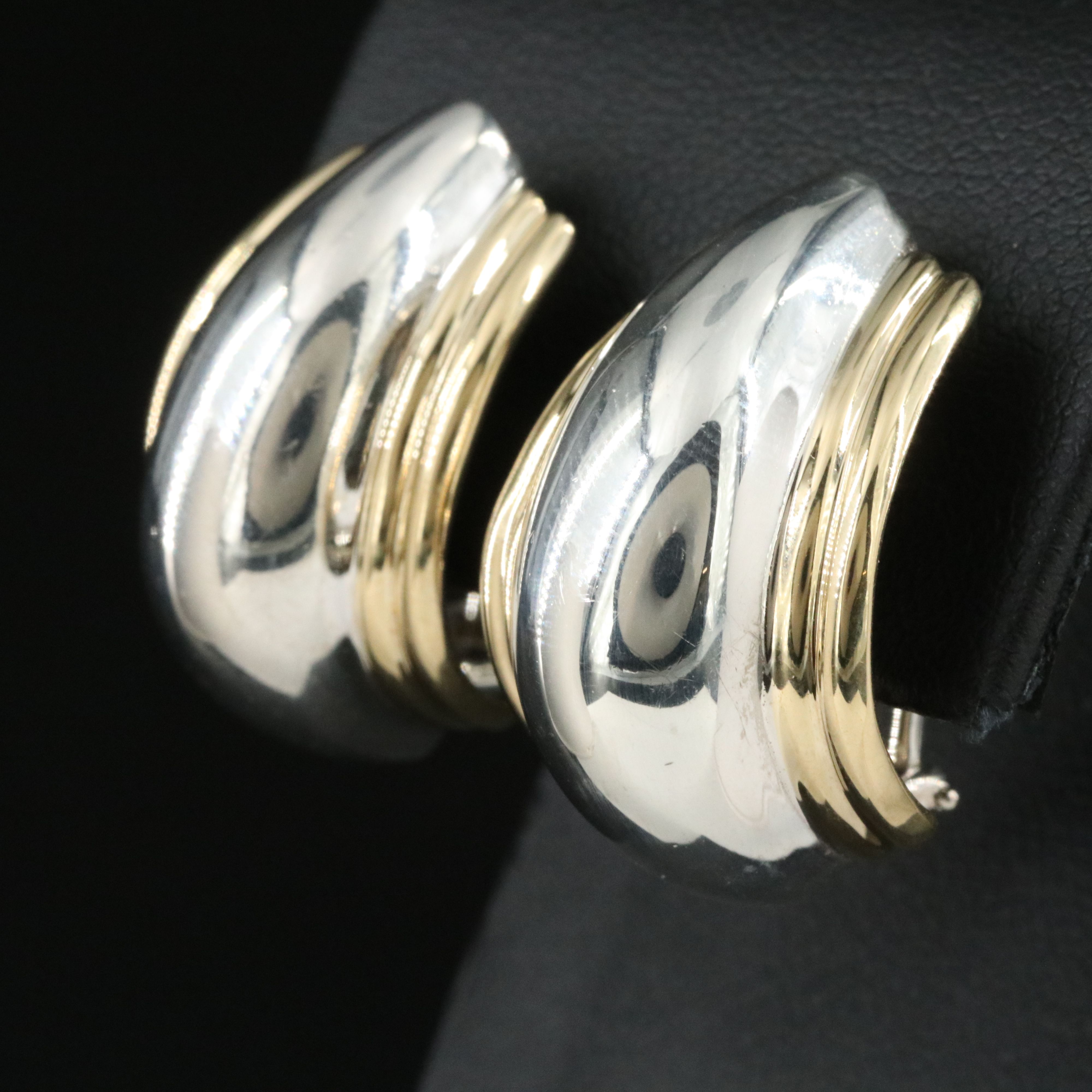 Paloma Picasso for Tiffany & Co. Vendôme Sterling Earrings with 18K Accents